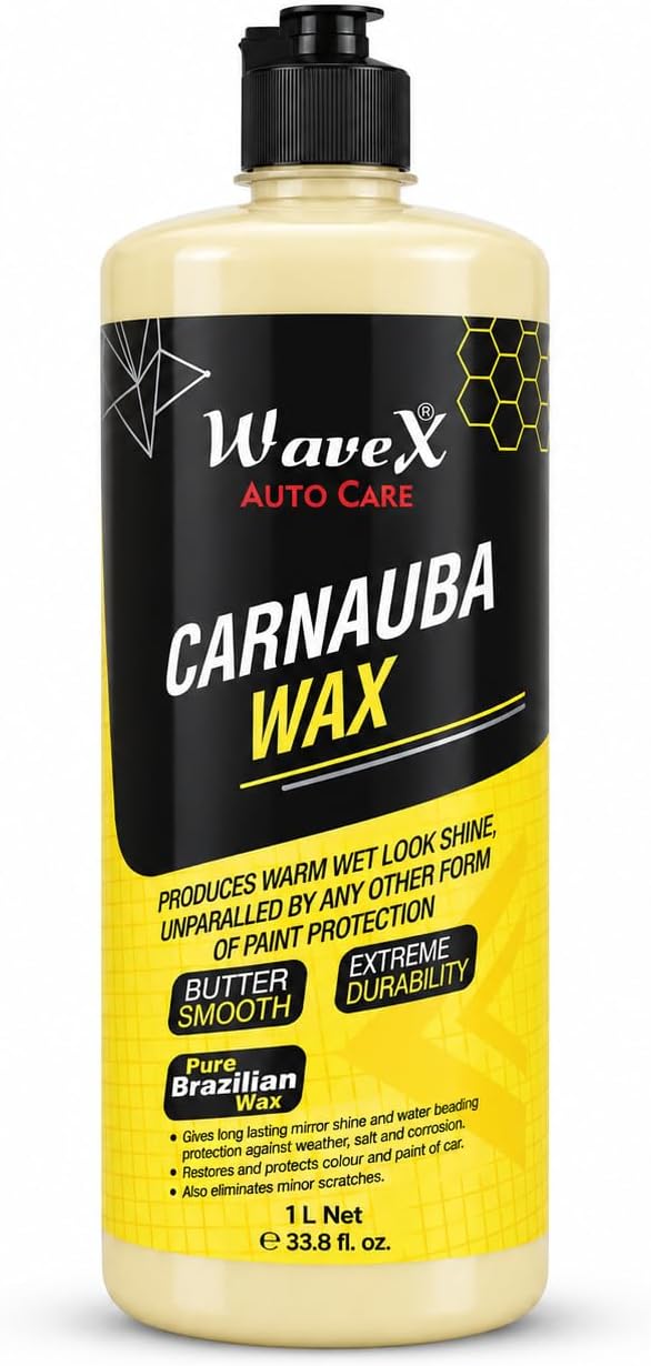 Carnauba Wax Car Polish Cream (1 L) | Car Wax That Provides Deep Wet Shine | Car Wax Polish For Car Paint, Headlights & Chrome Components