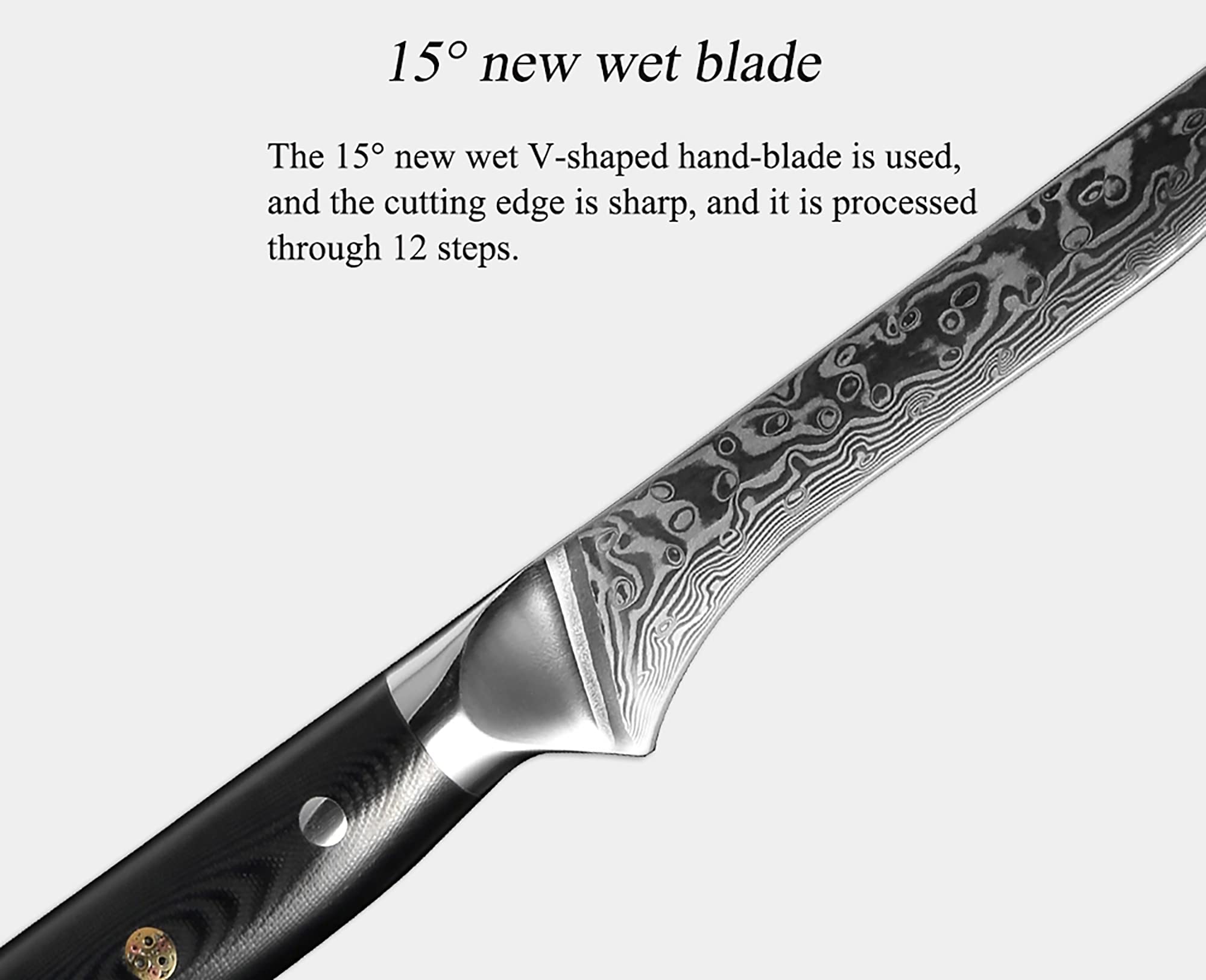 Muxel Damascus 67 Lagen 6 inch Ausbeinmesser Boning Knife Profi Messer Edelstahl
