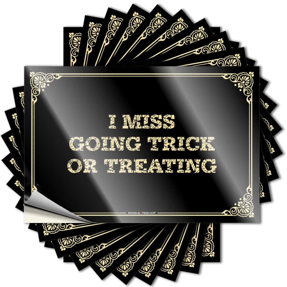 I Miss Going Trick Or Treating Bumper Plush - Funky Bumper Self Adhesive Sticker(8X12CM)