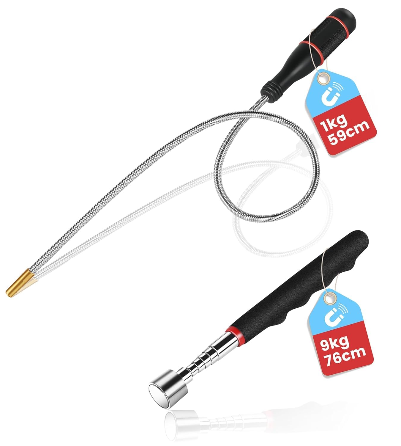 4er Set Teleskop-Magnetstäbe - Starker Magnetstab 15lb, 77cm Ausziehbar Für Werkstatt, Kfz & Haushalt