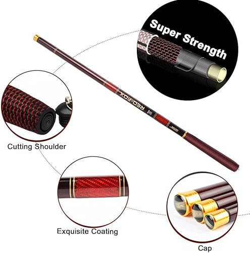 Miniatura 5 de GotureTelescopic Tenkara Fishing Rod KitUltralight Travel Fishing Rod,Portable Collapsible Bass Crappie Rod, Carbon Fiber Inshore Stream Trout Pole