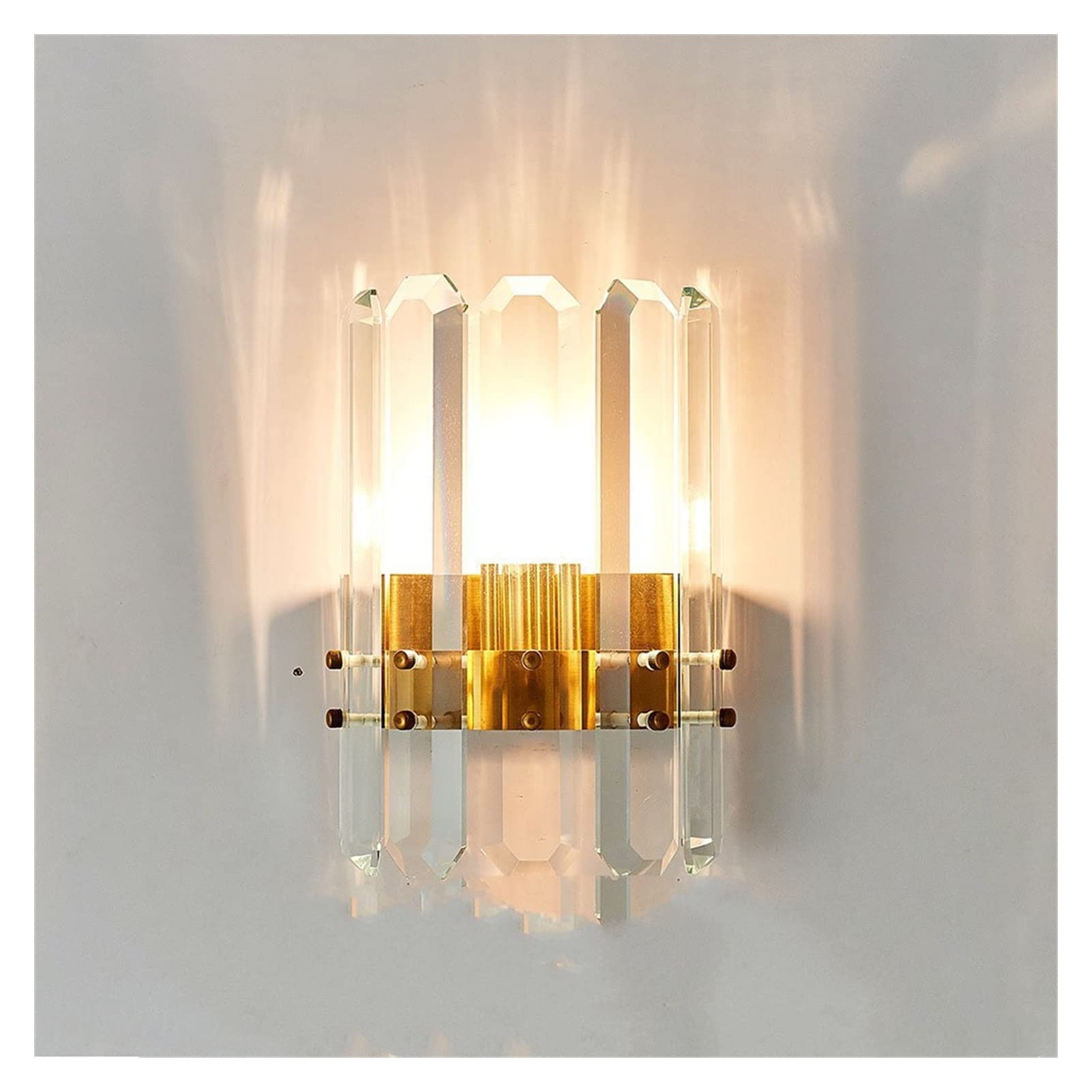 Appliques murales en cristal d'or luminaire de luxe pour salle de bain