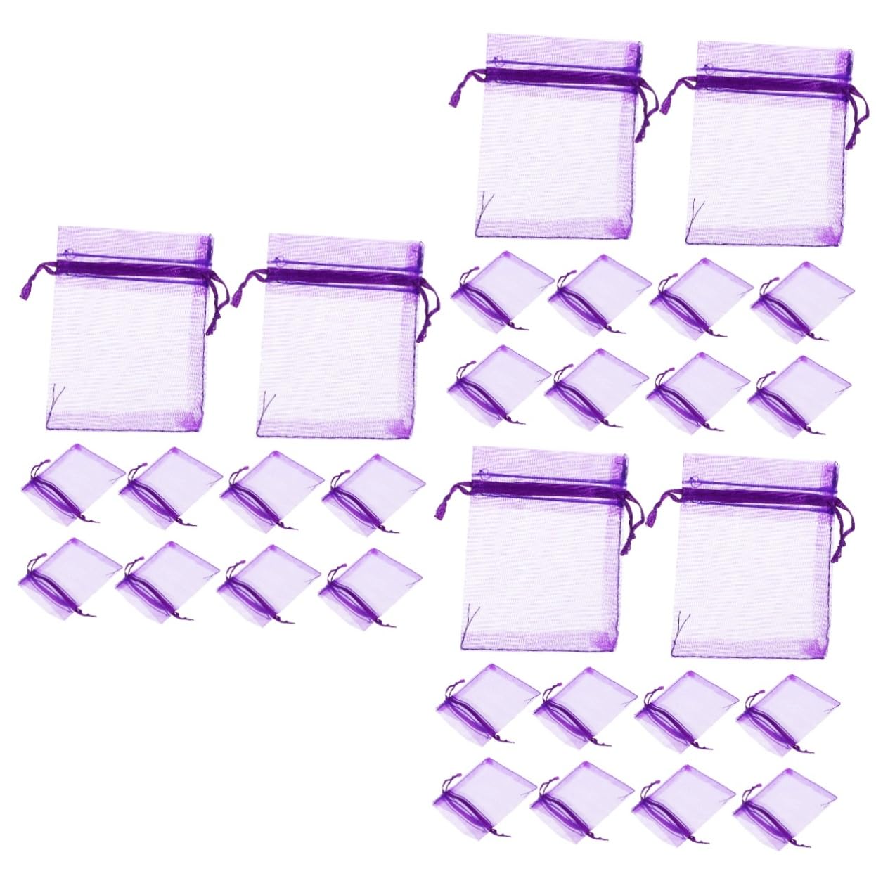 PRETYZOOM 300 Pz Borsa morbida borse a rete viola sacchetti di profumo vuoti Sacchetti profumati sacchetti di lavanda astuccio decorativo alla lavanda bustine di bustine di