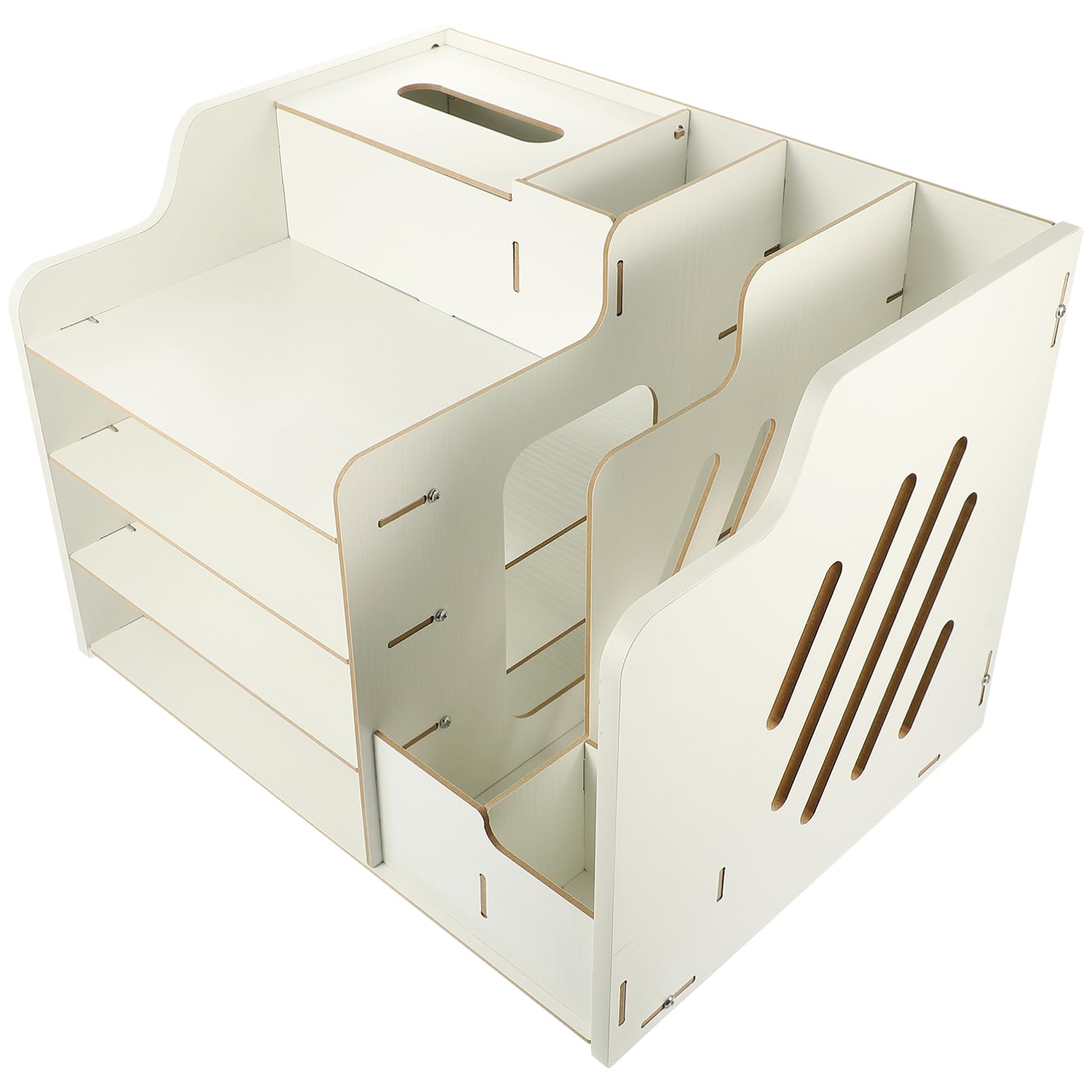 Schreibtisch Organizer für Bürobedarf Weiß mit Lock Doppelschublade