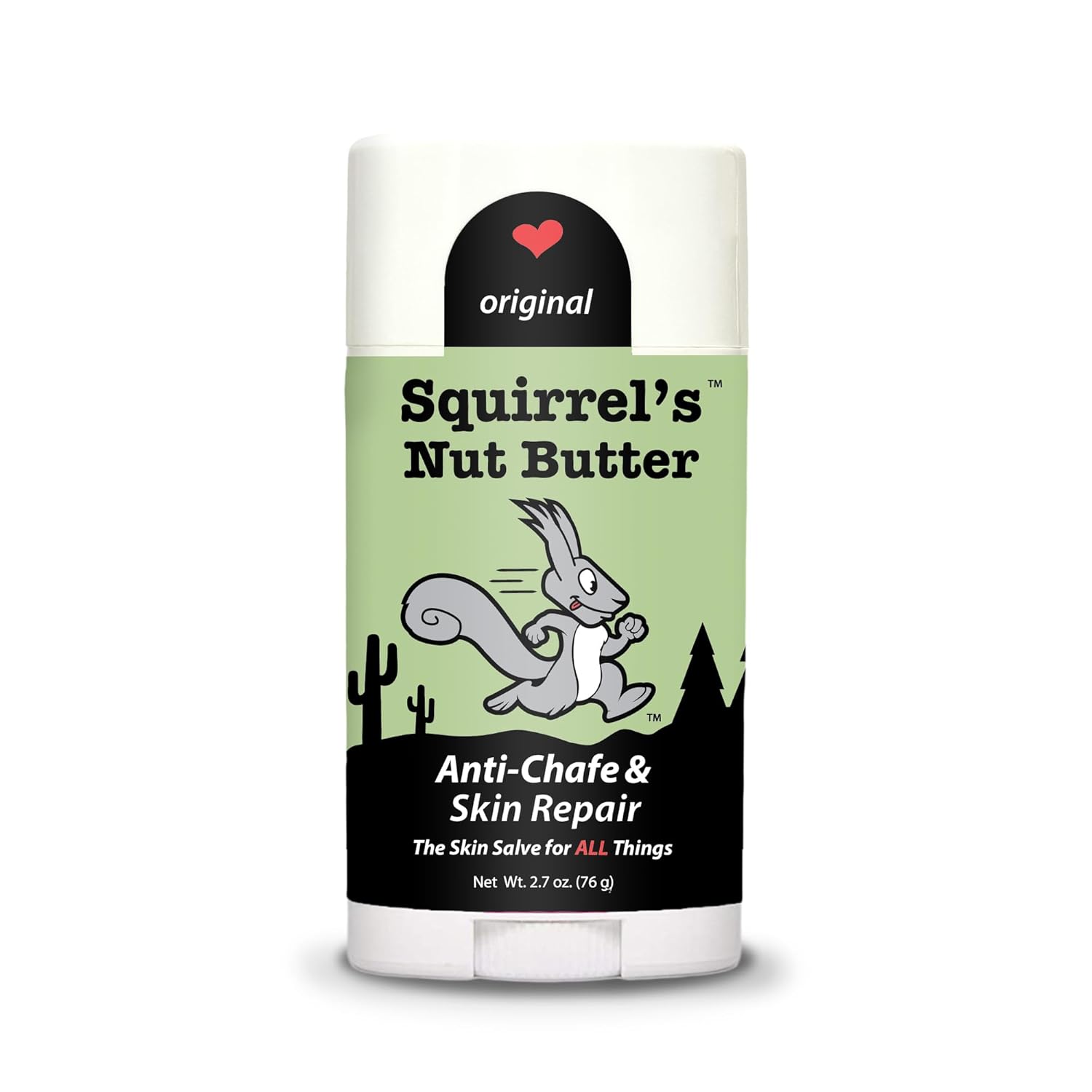 Squirrel's Nut Butter All-Natural Anti-Chafe Stick 2.7oz | Chafe Prevention Balm for Runners, Hikers & Athletes