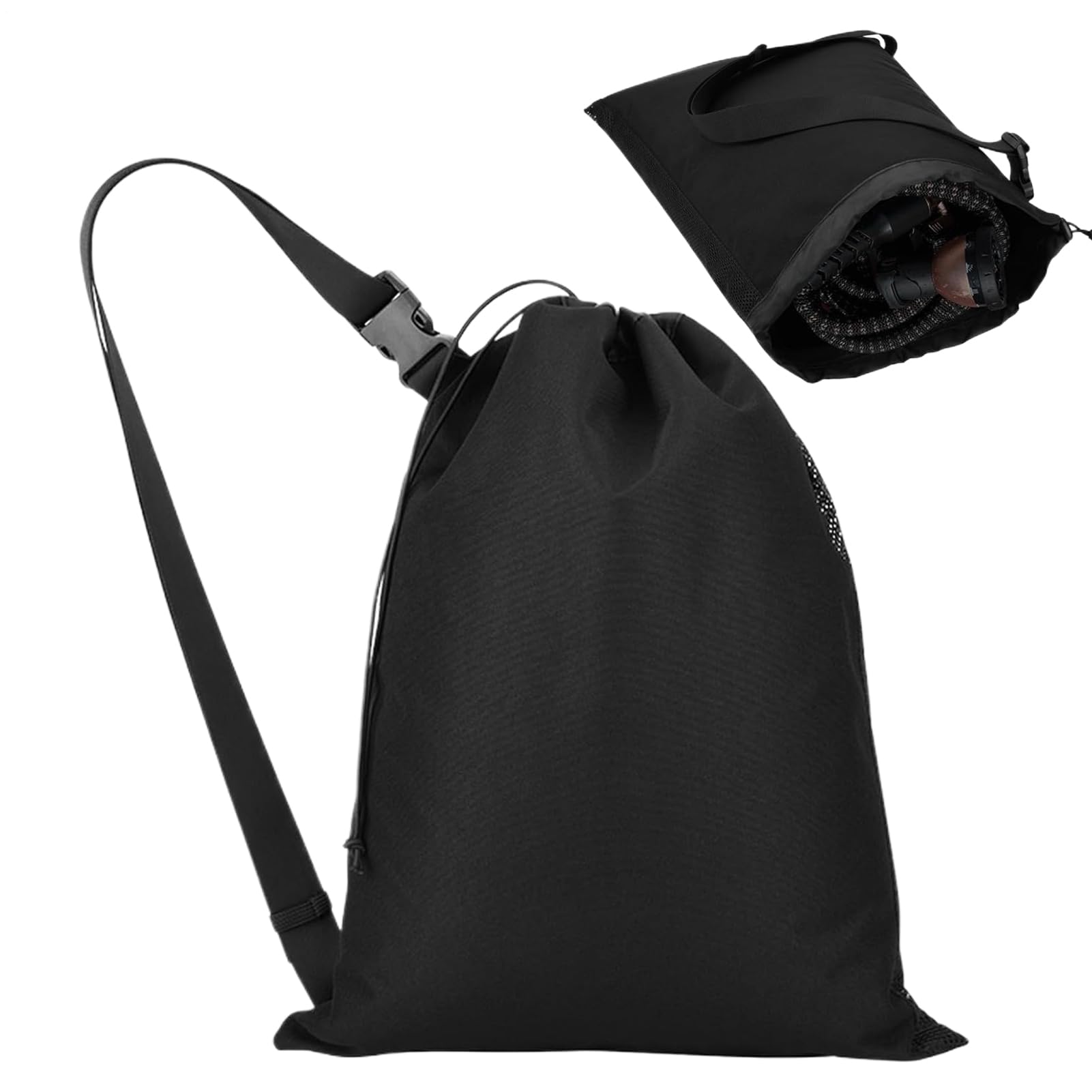 Sac pour tuyau d'arrosage grand format pliable imperméable avec cordon