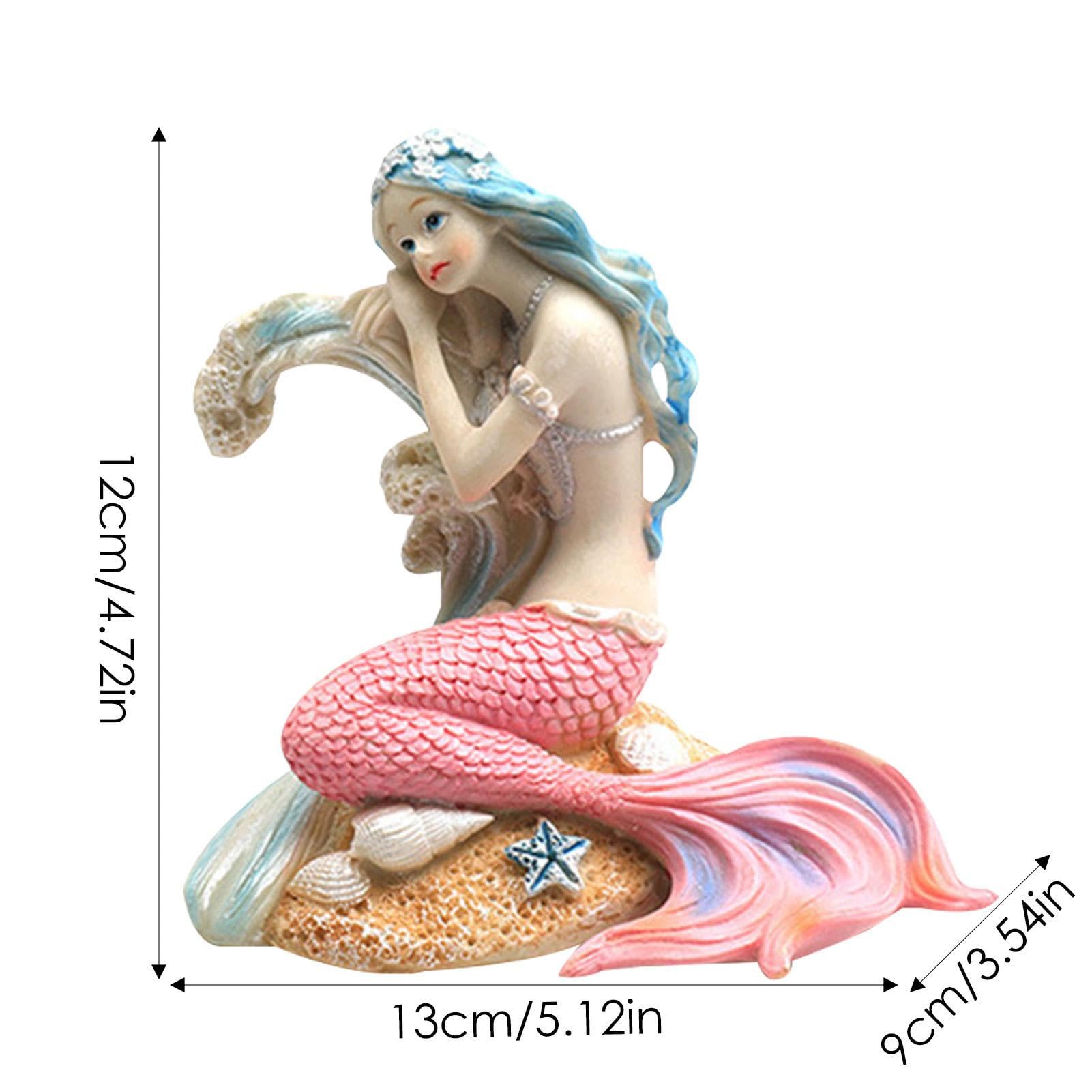 Amazon.co.jp: リトルマーメイド水槽の装飾, 人魚の水槽の像置物