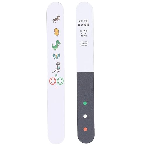Fixation Stick Vision Tester, Comprehensive Kids Vision Optometry Test Card with Cartoon Pattern, Accurate Vision Test Stick for Children for Home, Schools, Hospitals
