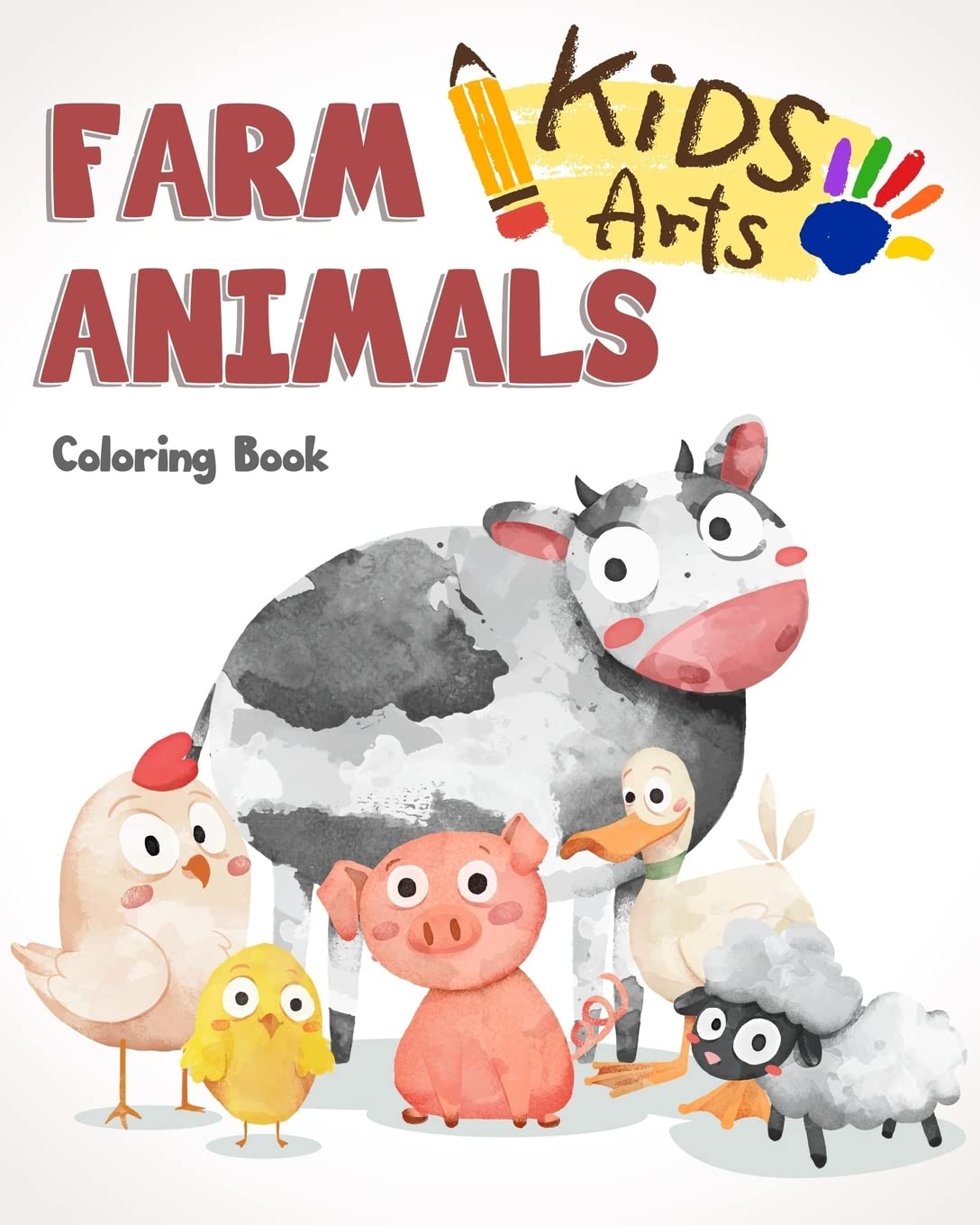 farm Animals Coloring Book: farm animals books for kids & toddlers | Boys & Girls | activity books for preschooler | kids ages 1-3 2-4 3-5 (Easy & Educational Coloring Book)