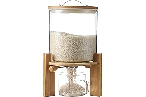 5L Automatic Rice Dispenser with Airtight Lid and Measuring Cup