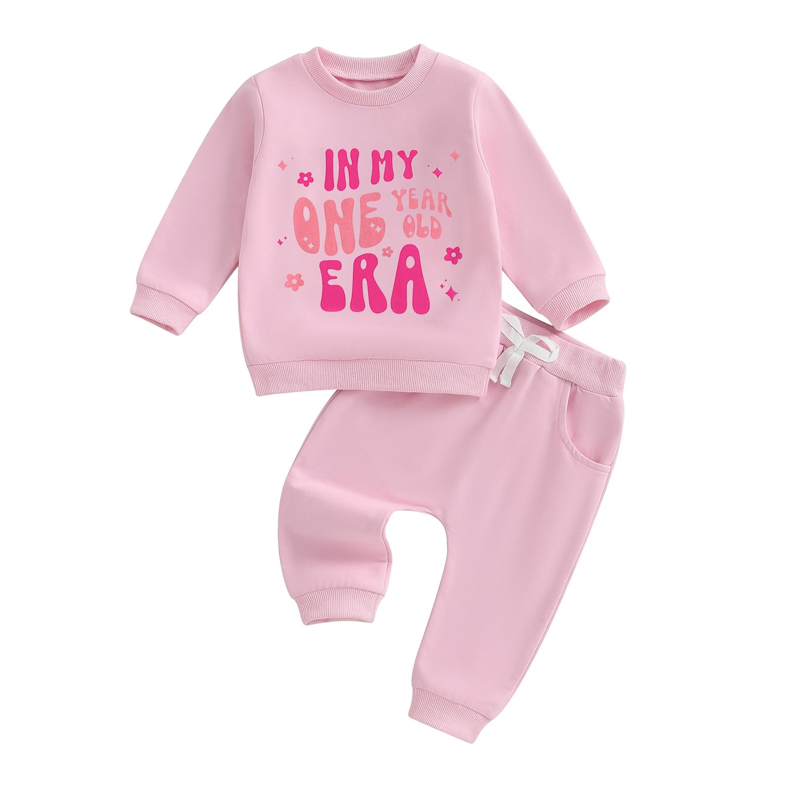 WZTYYDS Baby Girl First Birthday Outfit In My One Year Old Era Sweatshirt Fall Long Sleeve 1st Birthday