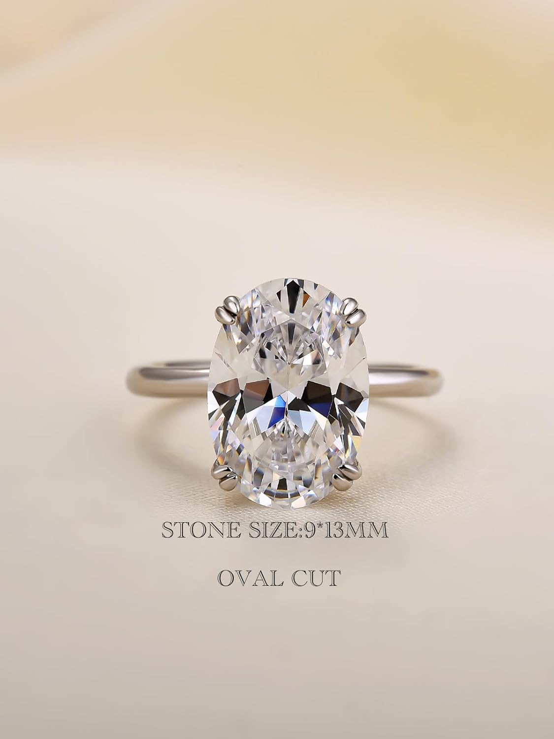 5CT Stunning Oval Cut Engagement Ring for Women, 925 Sterling Silver 5A Grade Cubic zirconia Promise Ring - Image 2