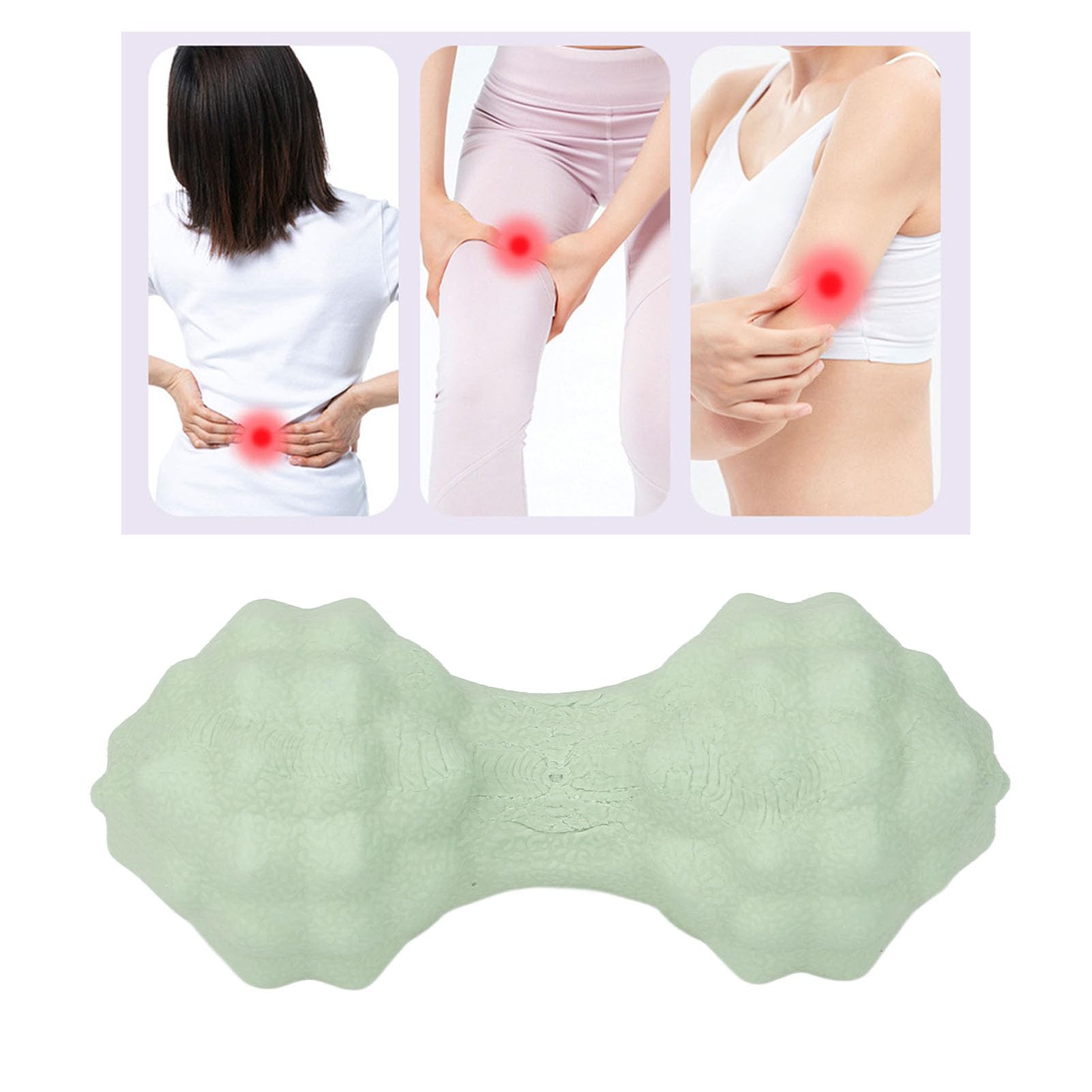 Bola de Masaje de maní para Reducir el Estrés, Recuperar los Músculos y Mejorar la Postura (GREEN)