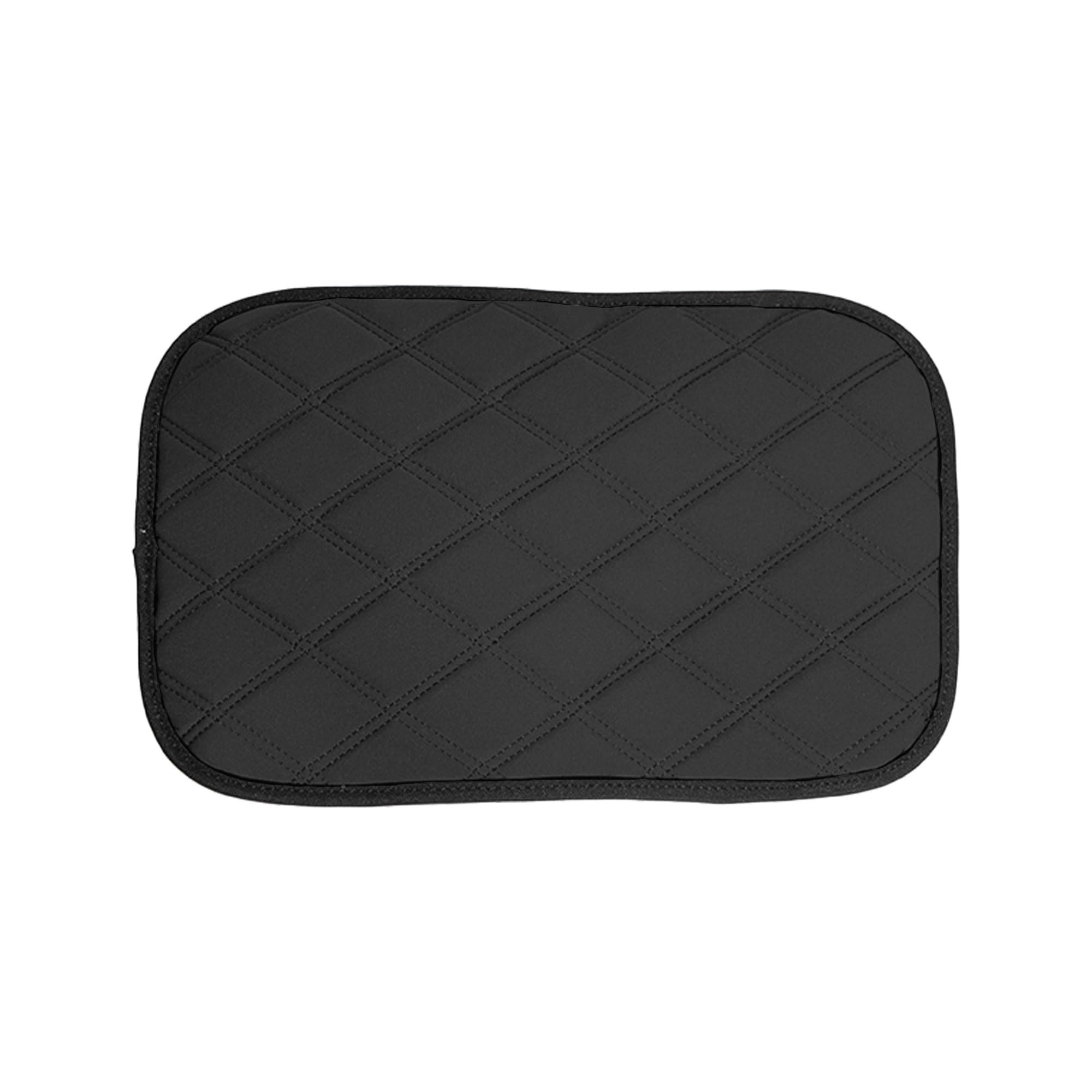 FH Group Neosupreme Black Diamond Pattern Center Console Pad – Water-Resistant Armrest Cover Protector for Cars, SUVs &amp; Trucks