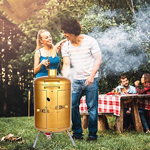 Certificación de Seguridad Barbacoas de carbón Parrillas Barbacoas Independientes con Tapa y Rejilla Ahumador portátil para Exteriores Barbacoa para Picnic Jardín Terraza Camping Viajes Dora