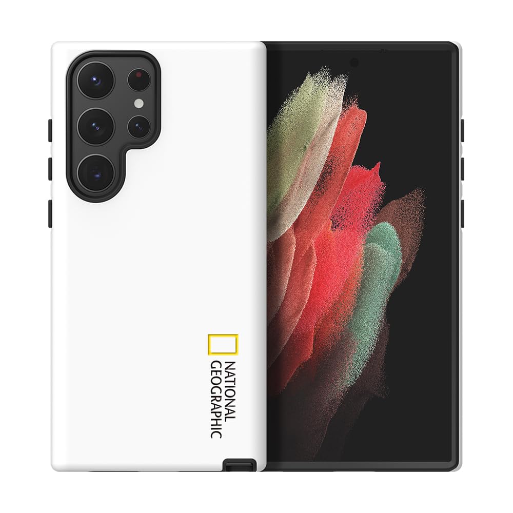 National Geographic Mobile Cases Hard Shell Small Logo Galaxy S23 Ultra - White