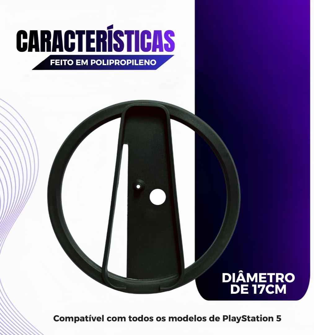 Suporte Base Vertical Compatível com Playstation 5 Ps5 Slim Fat Pro Digital Todos os Modelos
