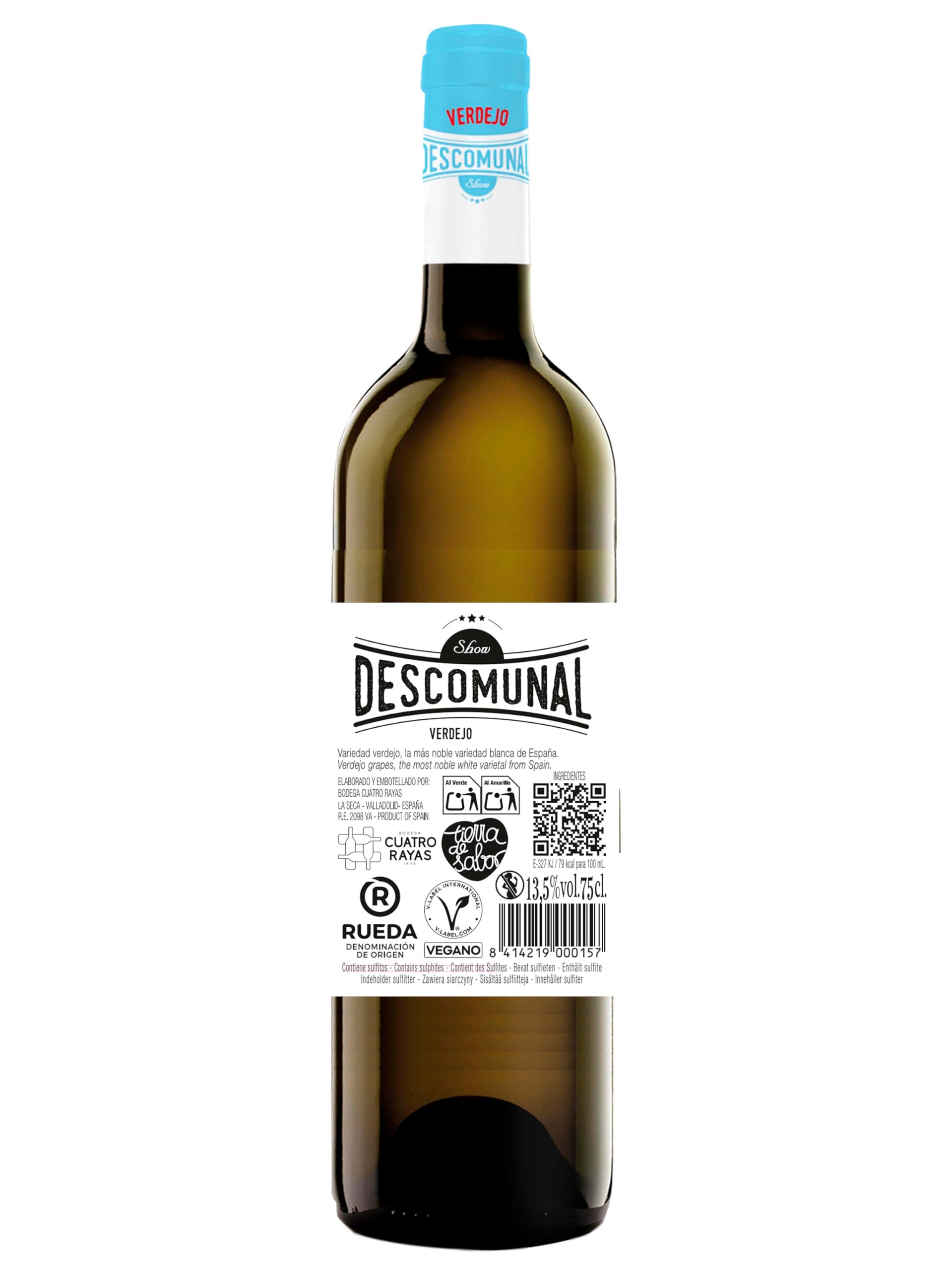 Descomunal Verdejo - Vino Blanco DO Rueda (6 Botellas x 750ml)
