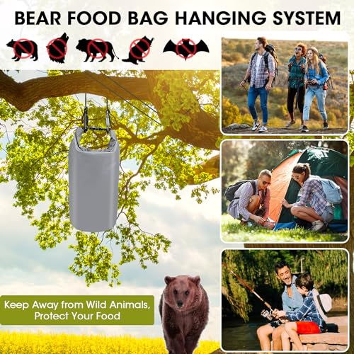 Ultralight-Bear-Food-Bag-Hanging-System-10L-Waterproof-Camping-Bear-Proof-Food-Storage-Canister-Bear-Bags-Gear-Kit-for-Outdoor-BackpackingSafety-Survival-Bear-Protection-Food-Bag-with-Pulley-System