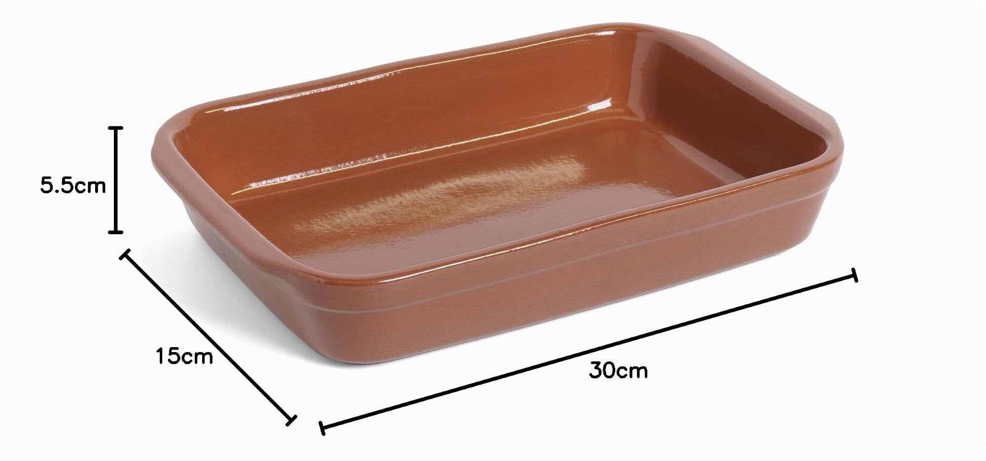 Cazuela Rectangular de Barro (tamaño Grande)