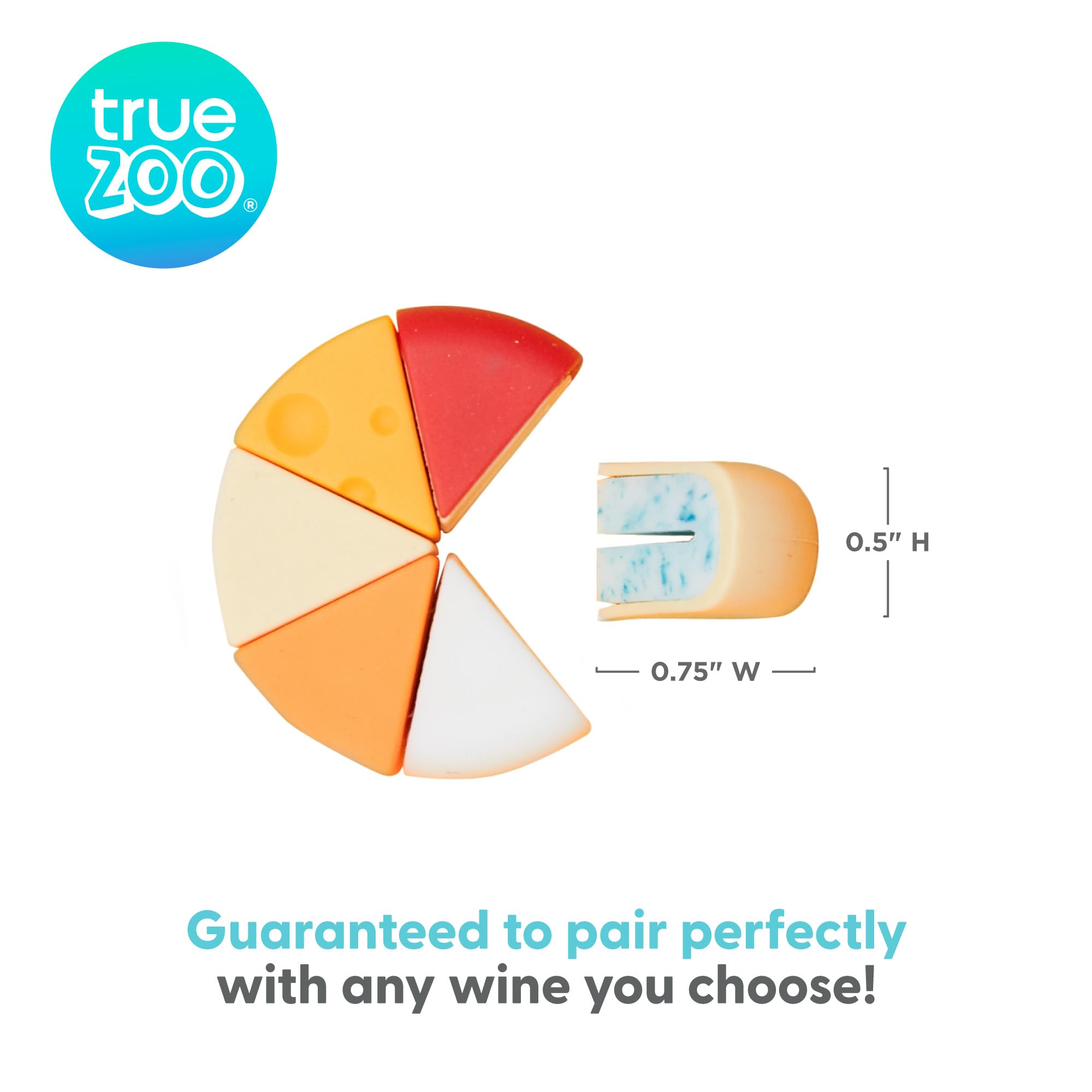 True Zoo - Wine Glass Markers, Fun Cocktail Drink Accessories, Silicone Drink Markers