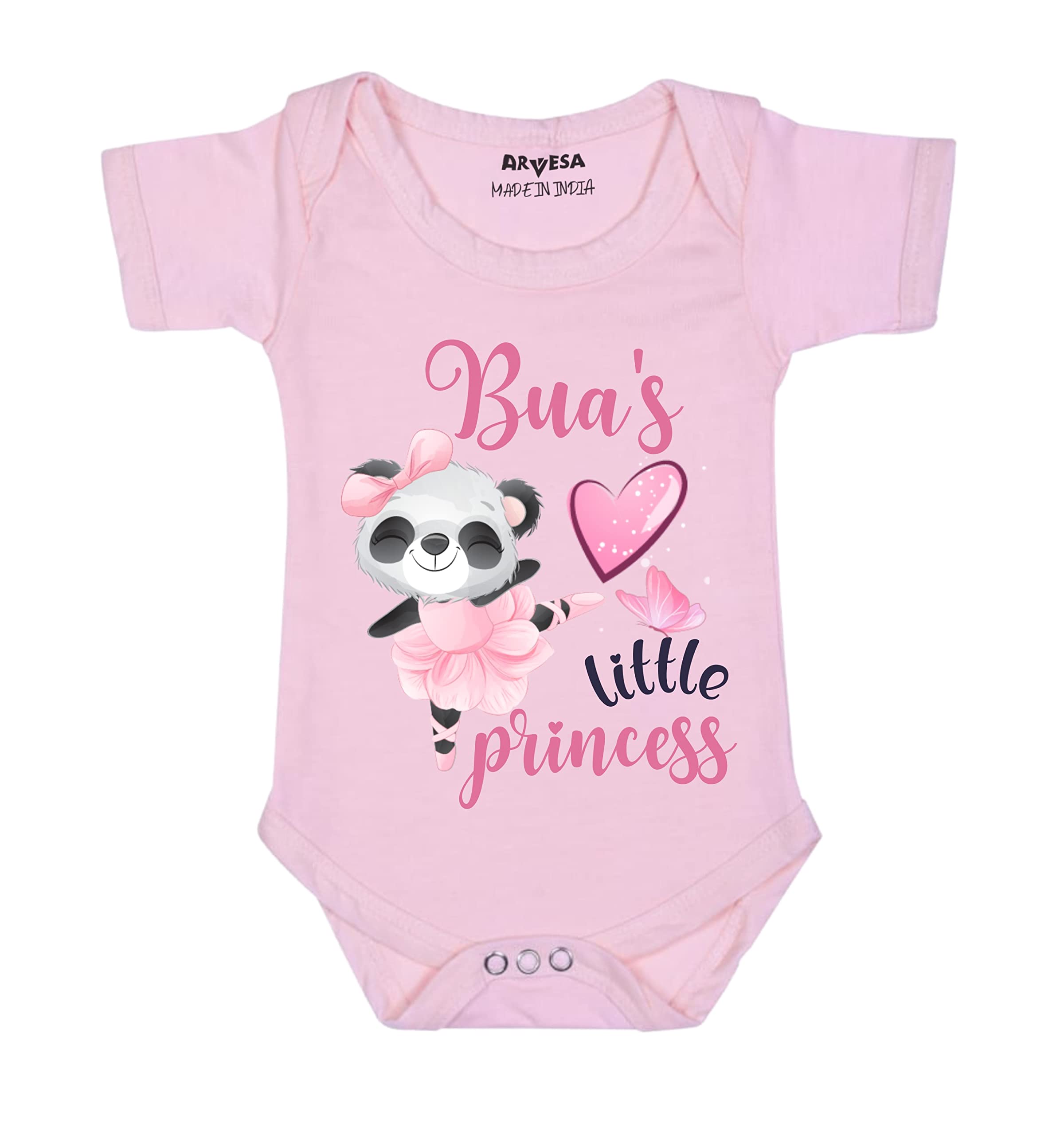 ARVESA Special Occasion Theme Unisex Baby White Romper Onesie Half Sleeve Envelope