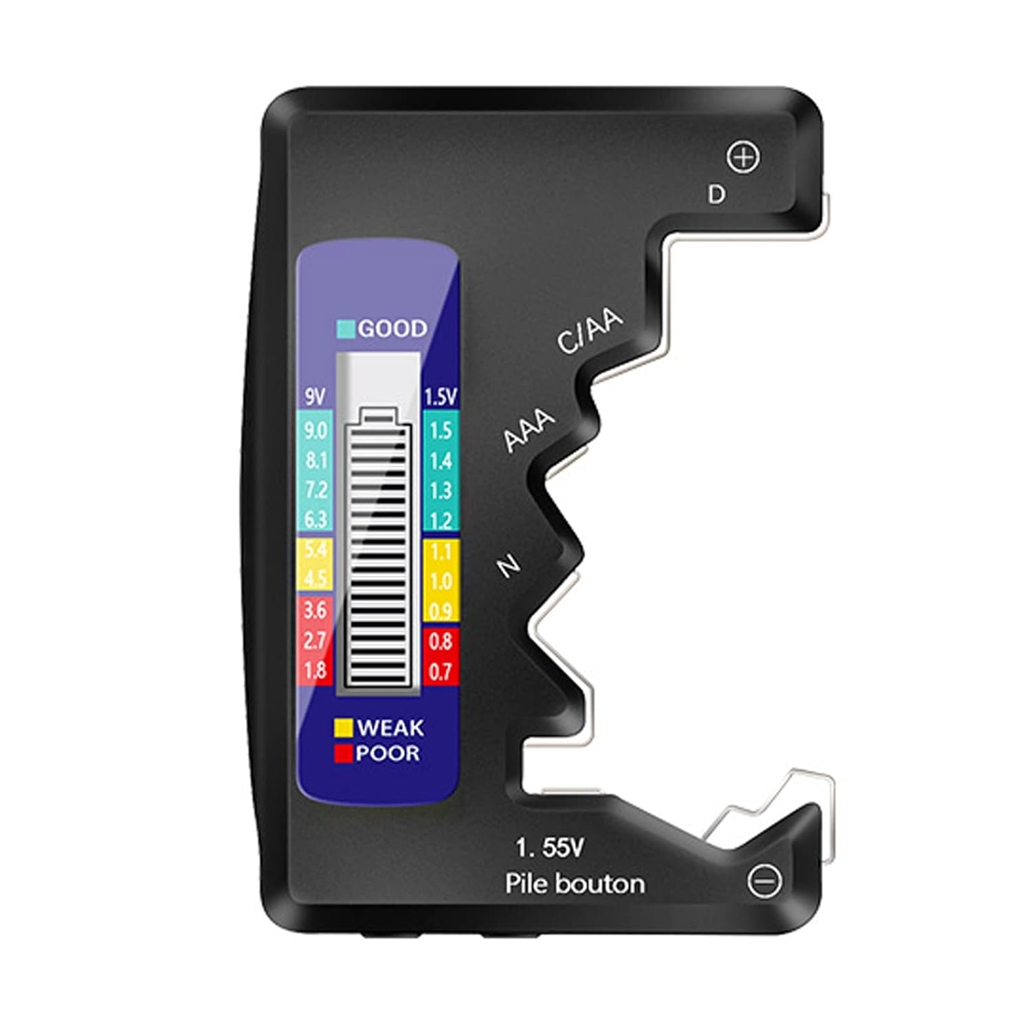 Battery Tester, Universal Battery Checker Small Battery Tester, LCD Display, Household Batteries