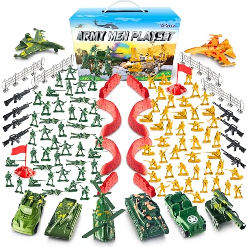 PATIFEED Plastic Army Men Action Figures Toy Soldiers Military Play for Kids Boys Birthday Gifts...