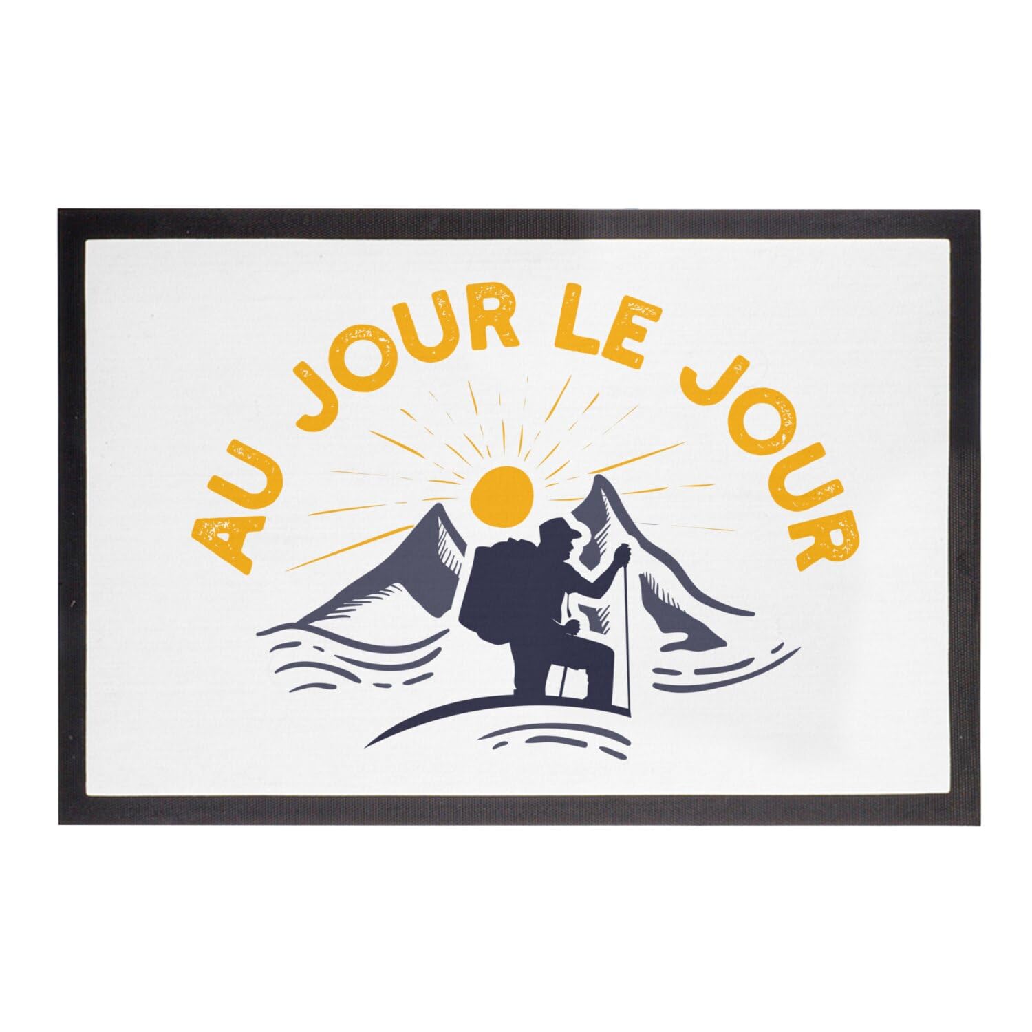Paillasson blanc voyage rando 75x50cm Au Jour Le Jour Backpacker