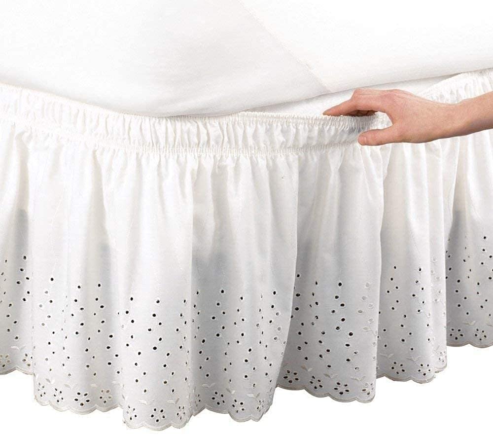 Bedding Valances Bed Skirt Single/Small Double/Double Bed/King Size/Super King Bed Skirt White/Grey Bed Skirts & Valances Elastic Dust Ruffles Bedskirts (Color : F, Size : 100x200x38cm)