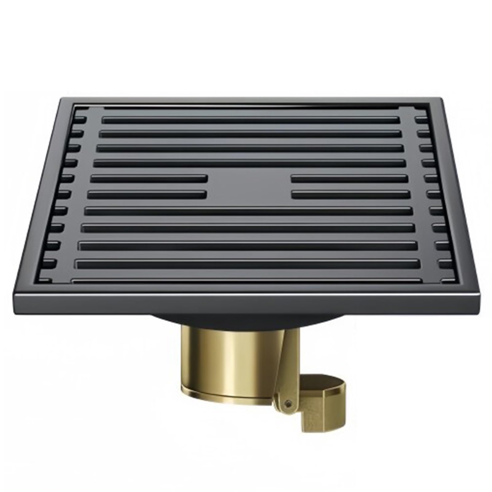 KLGFBDC Linear Shower Drain with Hair Strainer, Floor Drain for Kitchen Bathroom Garage, Rectangular Drainage Channel