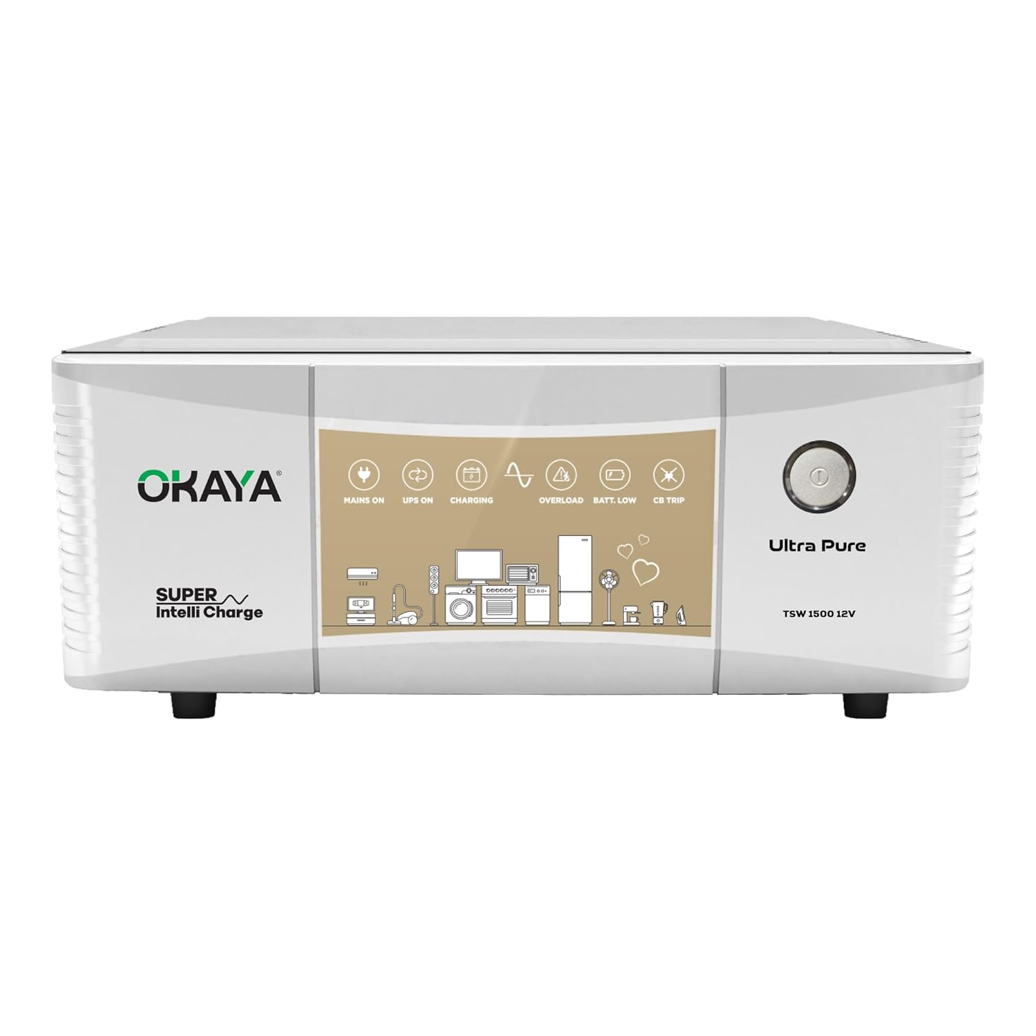 Okaya Inverter Ultra Pure 1500 True Sine Wave 1250VA/12V for Home ...