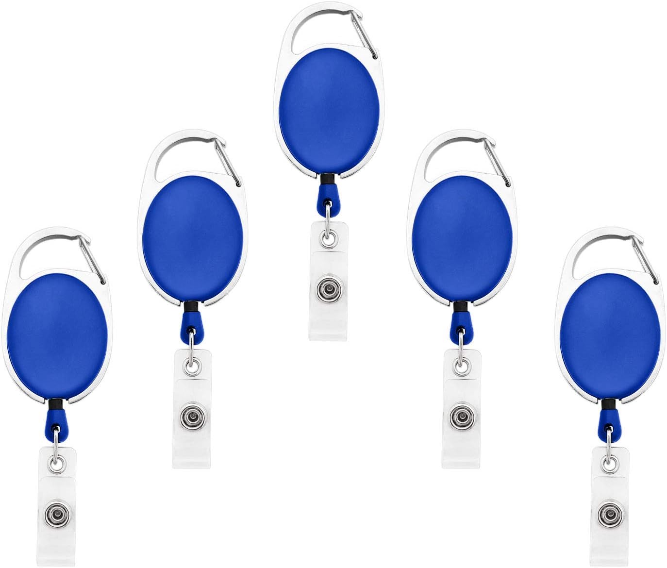 Fushing Retractable Badge Holder Carabiner Reel Clip On ID Card Holders