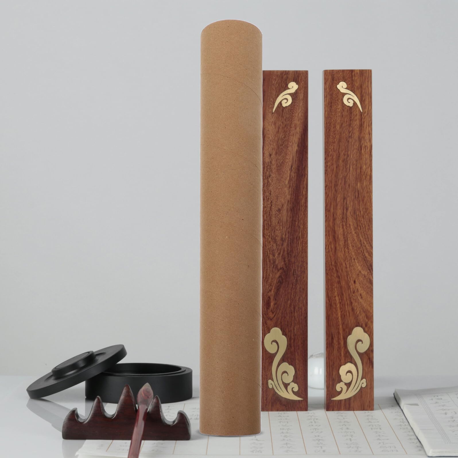Lot de 10 Tubes d'Expédition en Carton Kraft Renforcé Ø50Mm X 40Cm avec Bouchon Plastique Tubes Ronds pour Affiches Dessins et Canne à Pêche Protection et Rangement Sécurisé