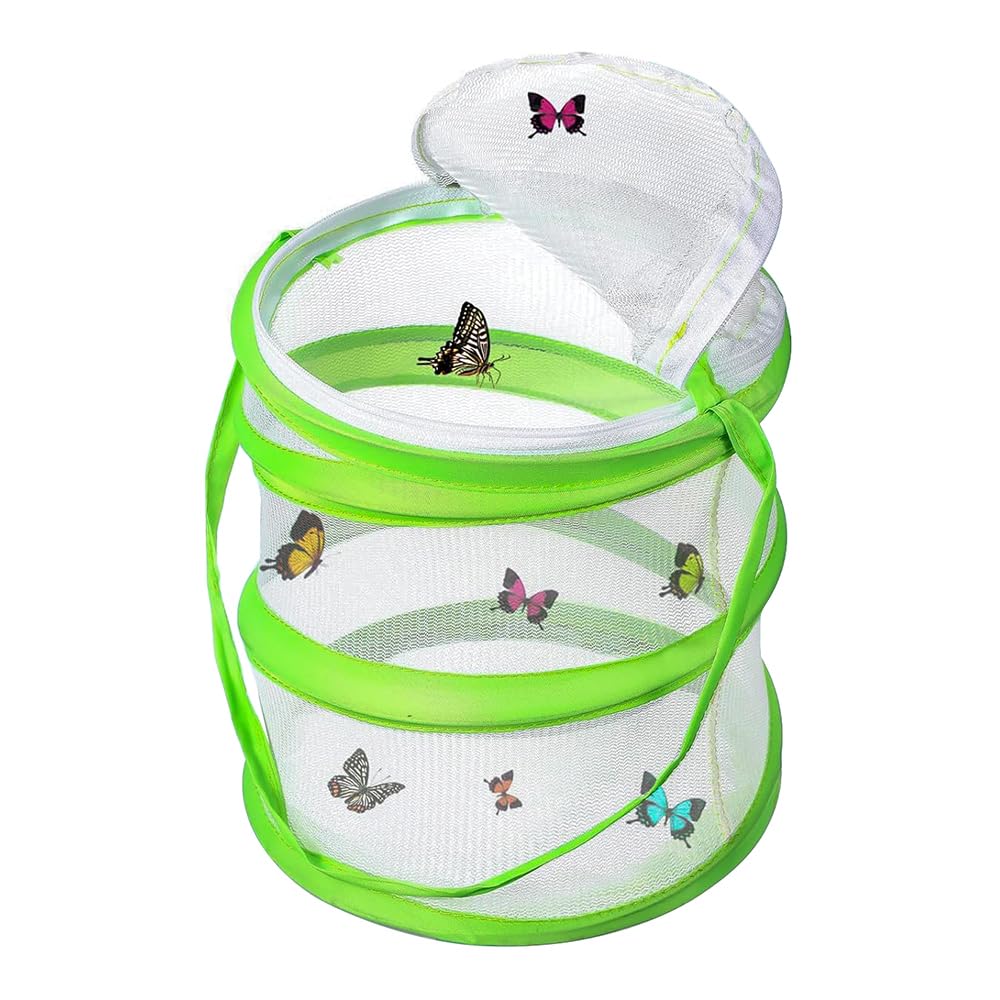 Jaula Plegable para Mariposas, Valla para Insectos, diseño portátil, Captura de Insectos, educación científica, Red de cría para Mariposas/luciérnagas/Plantas