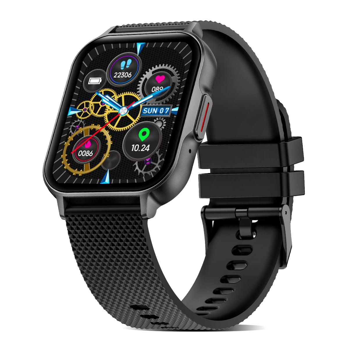 (Refurbished) pTron Pulsefit Ace Smartwatch with 2.01" Full Touch Display, Bluetooth Calling, 600 NITS, Metal Frame, 100+ Watch Faces, HR, SpO2, Sports Mode, Voice Assist, 5 Days Battery Life & IP68 (Black) (B0DGGP1LRW) Amazon Price History, Amazon Price Tracker