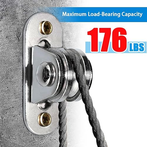 Miniatura 6 de Bloque de polea de acero inoxidable, polea silenciosa de bloque de polea pequeña, rodamiento mudo rodamiento dúplex rueda silenciosa poleas fijas