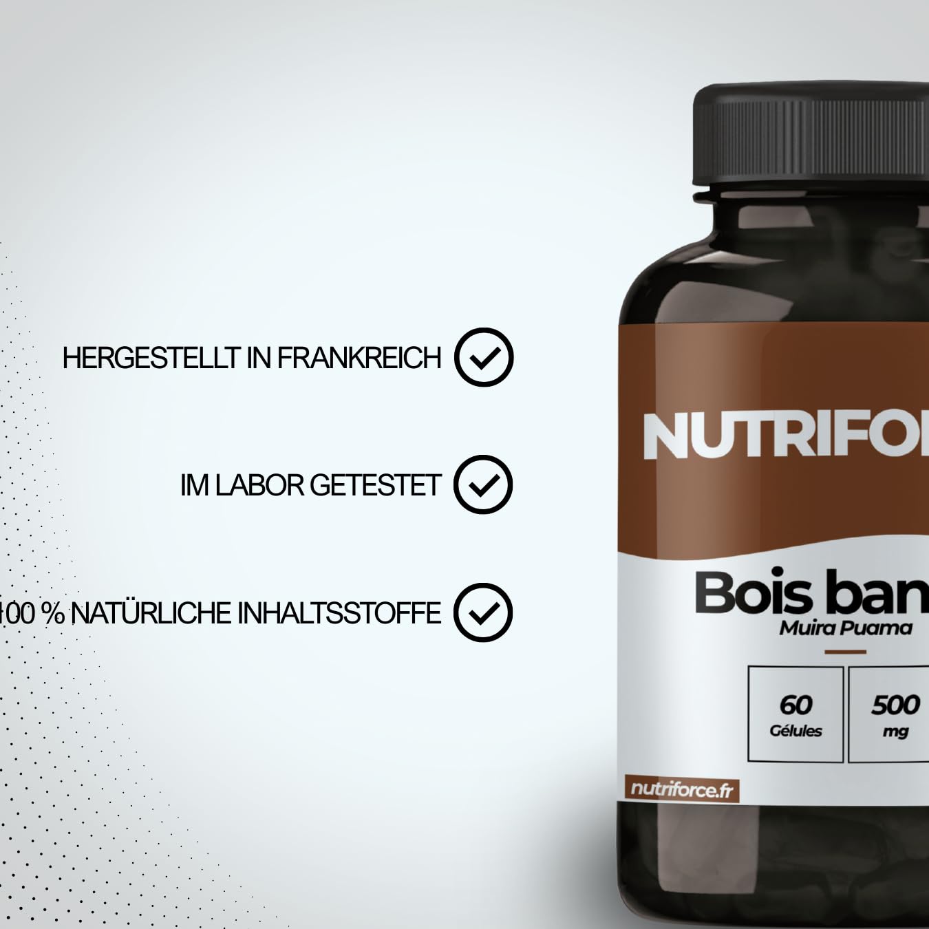 Bois Bandé – Renforce la Masculinité, l’Énergie & la Libido – 800 mg – 60 Capsules