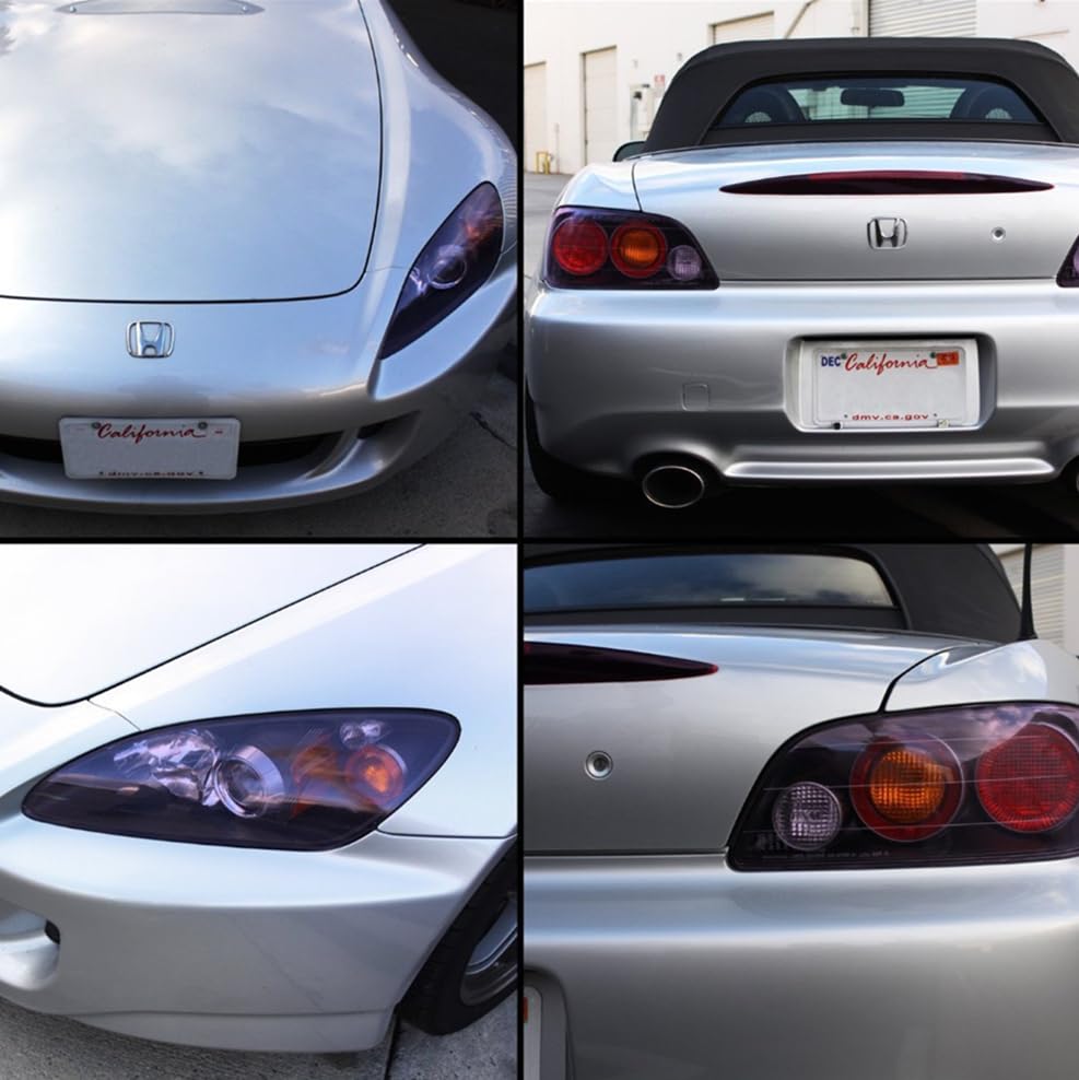 Image of DIYAH 12 X 48 Inches Self Adhesive Headlight, Tail Lights, Fog Lights Tint Vinyl Film (Matte Black)