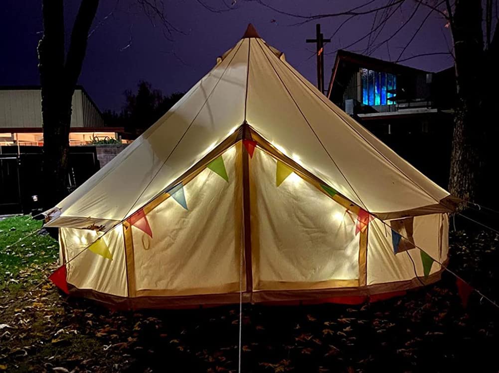 Outdoor Wodoodporny 4M 5M Oxford Bell Tent Glamping Jurta Namiot na rodzinny kemping lub festiwale na kempingu (5M Oksford Bell Namiot)