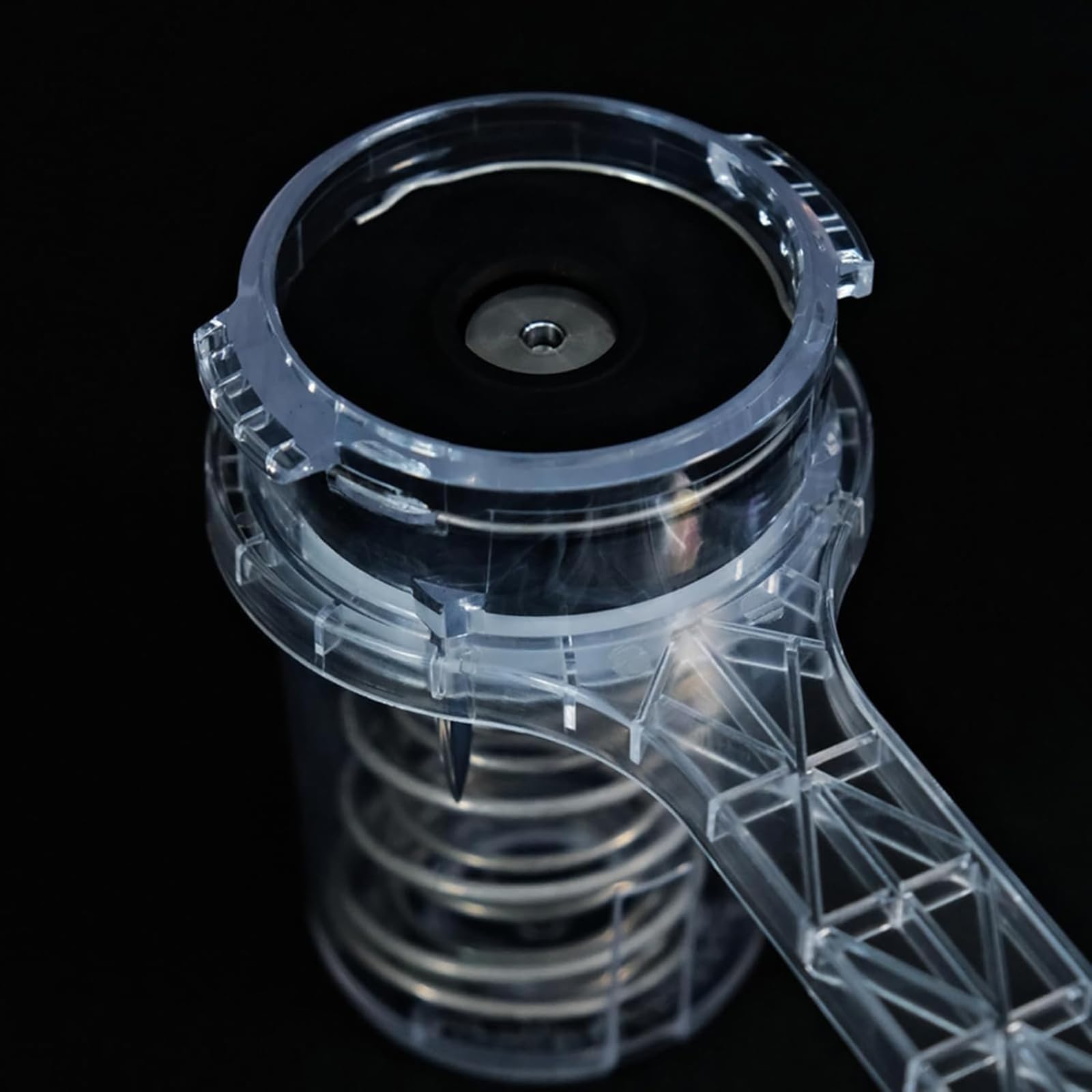 Herramienta de limpieza de retrolavado for máquina de café expreso de 58 mm, taza de filtro ciego transparente con válvulas de alivio de presión duales y protección de drenaje incorporada
