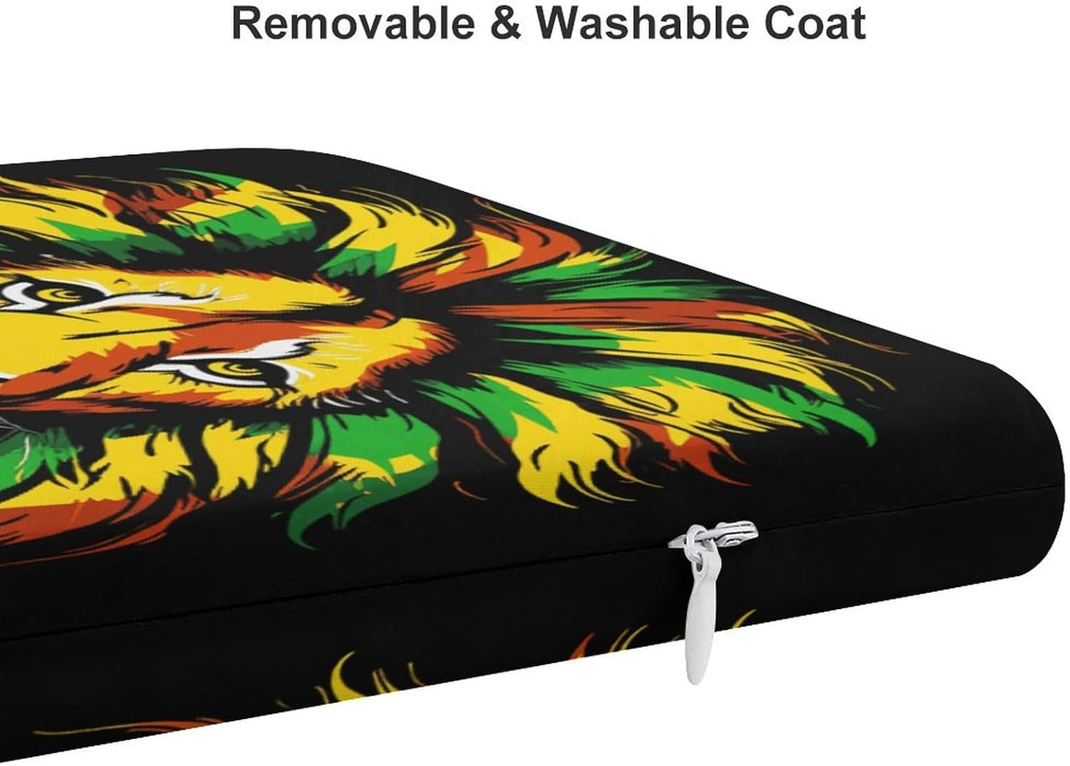 Colorful Lion Floor Pillow Meditation Yoga Cushion Square Chair Cushion Pillows Seating for Adults
