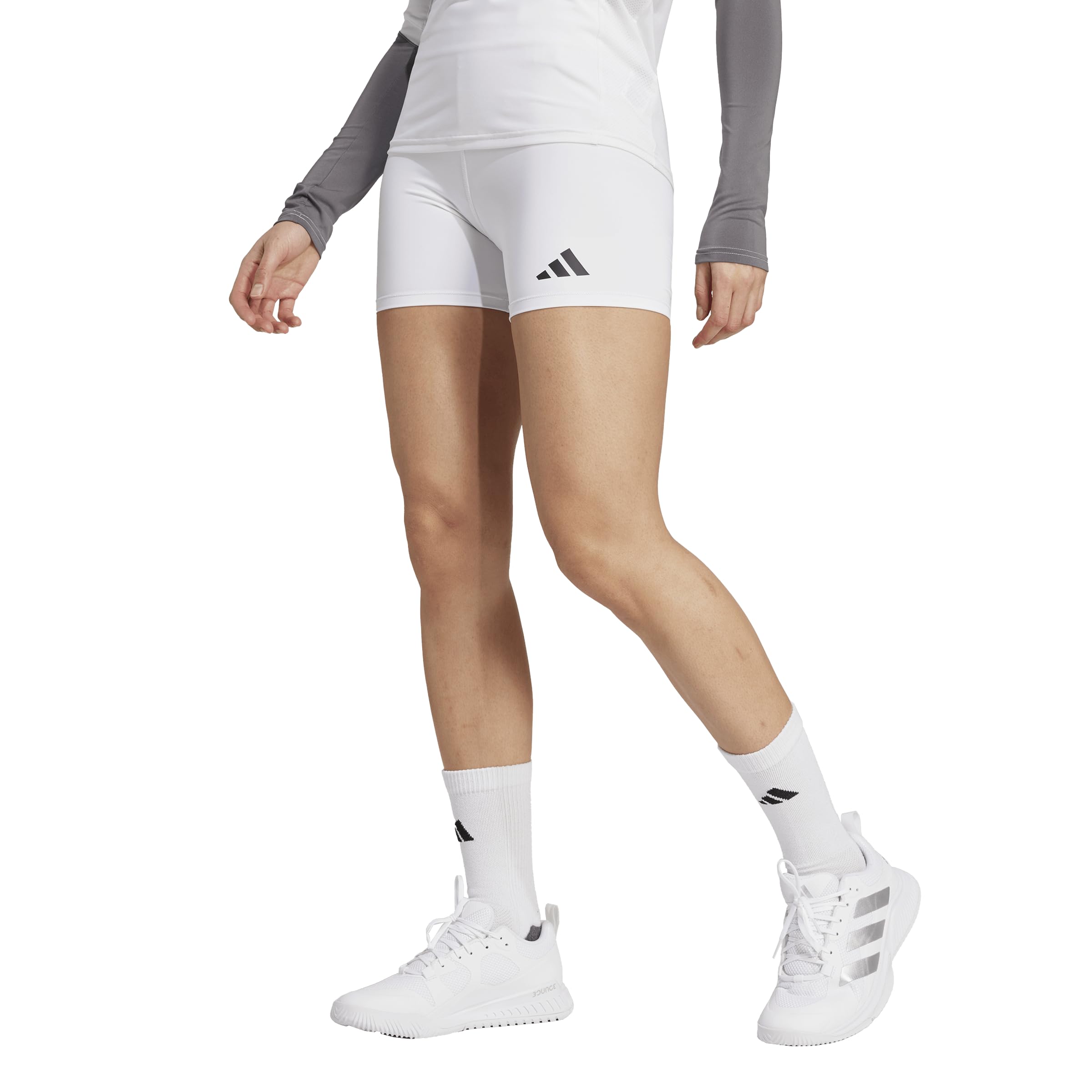 

                                                    Adidas Women's Techfit Volleyball Shorts, White, S
