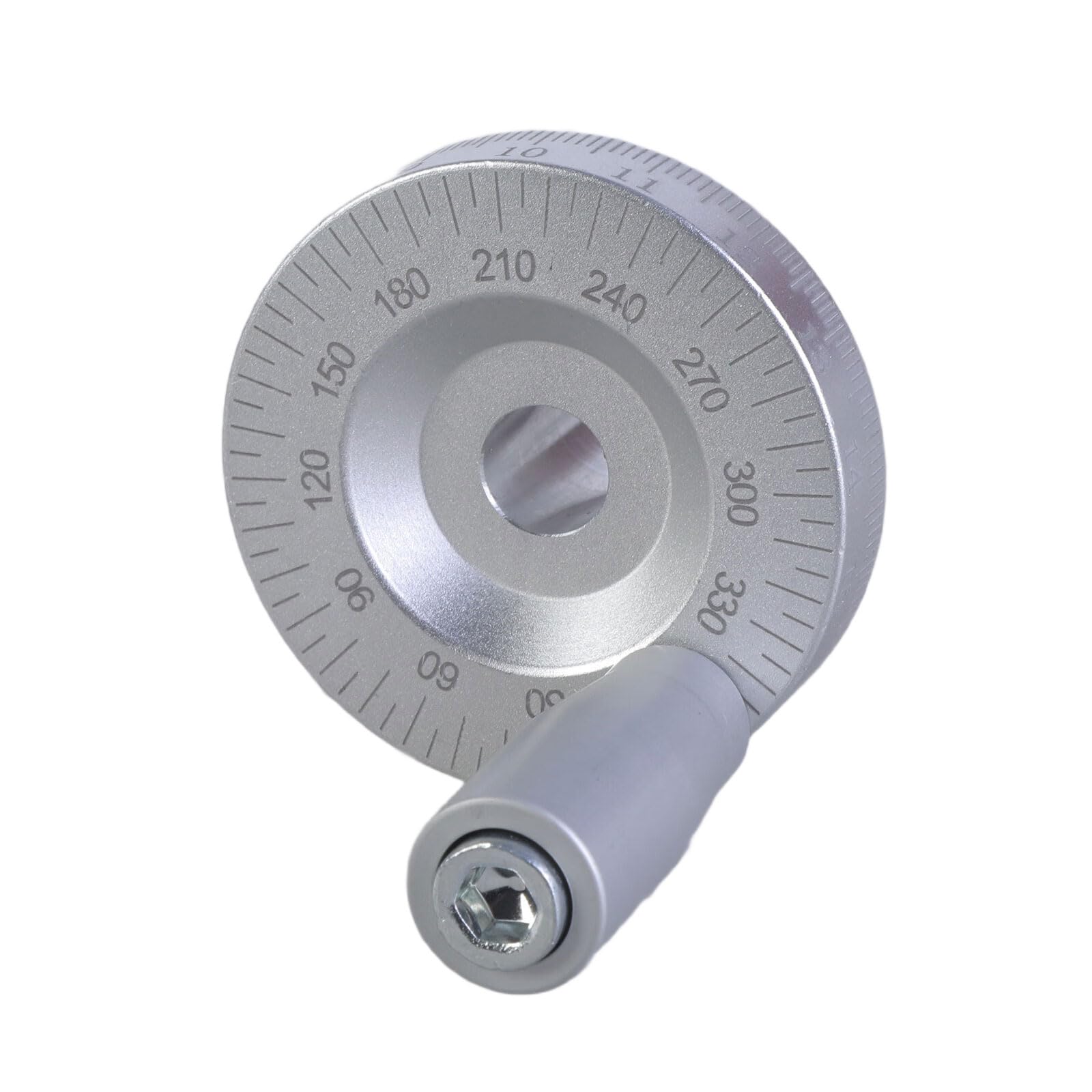RGYBAO Precise Silver Finish Revolving Milling Hand Wheel 50mm Diameter with 6mm/8mm/10mm/12mm Inner Hole for Lathe and Grinder