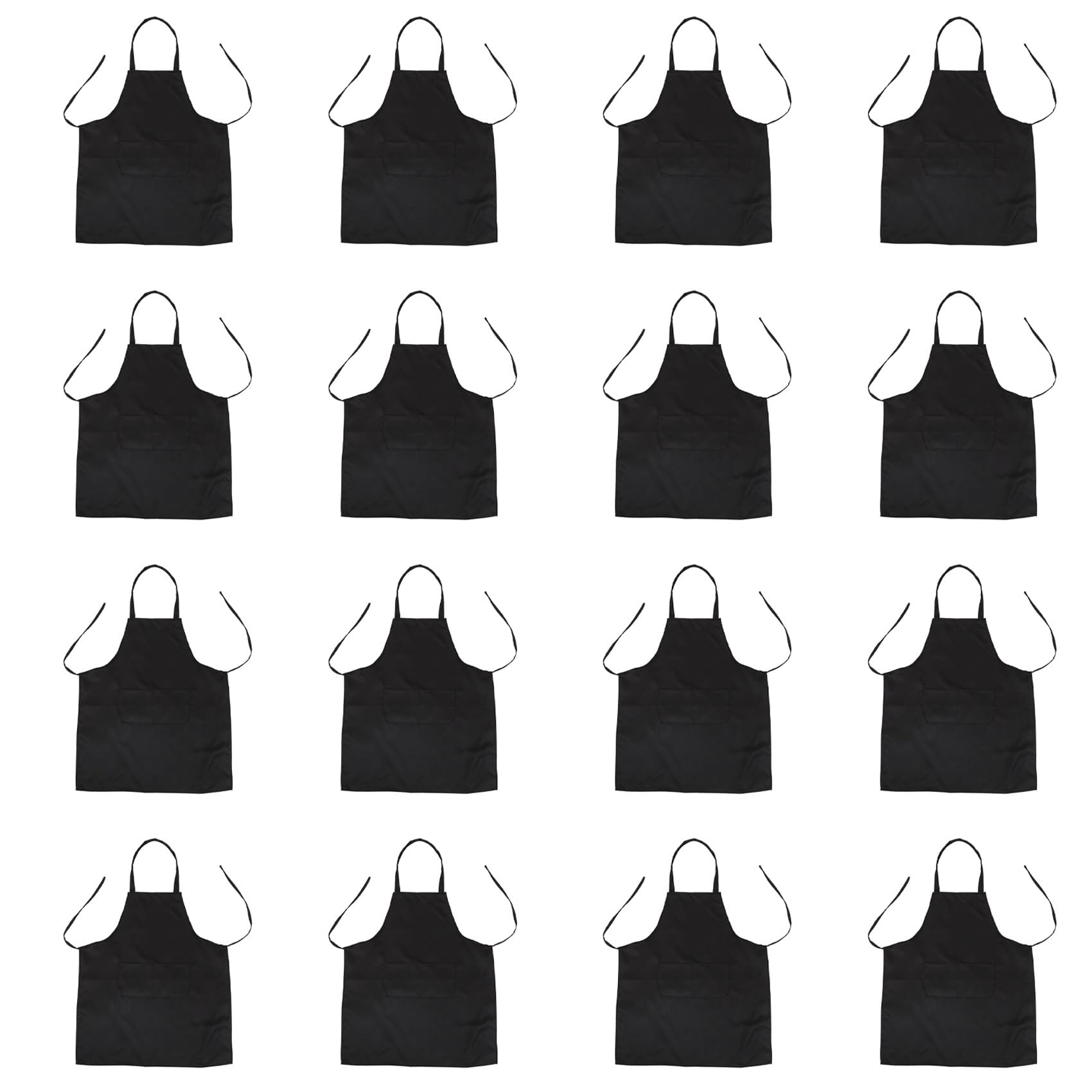 Tablier de cuisine noir vêtement protection unisexe taille moyenne pour restauration