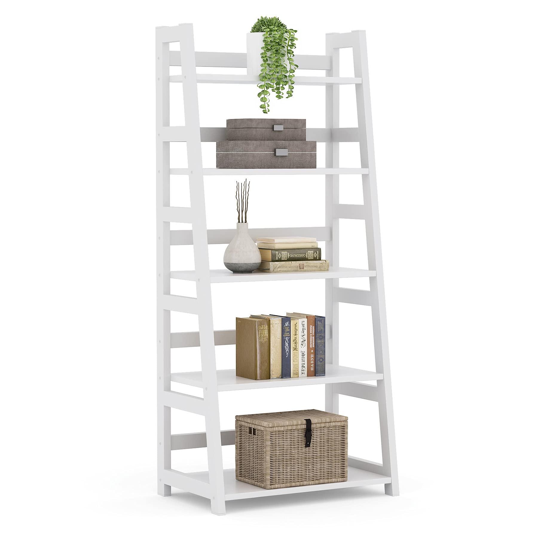 Buy Tribesigns Ladder Bookshelf, 5Tier Tall Ladder Shelves, Modern