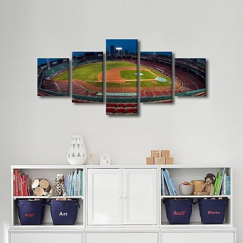 Miniatura 206 de Decoración de pared, lienzo para estadio deportivo de Estados Unidos, arte de pared moderno Fenway Park en Boston, arte de pared para oficina, sala