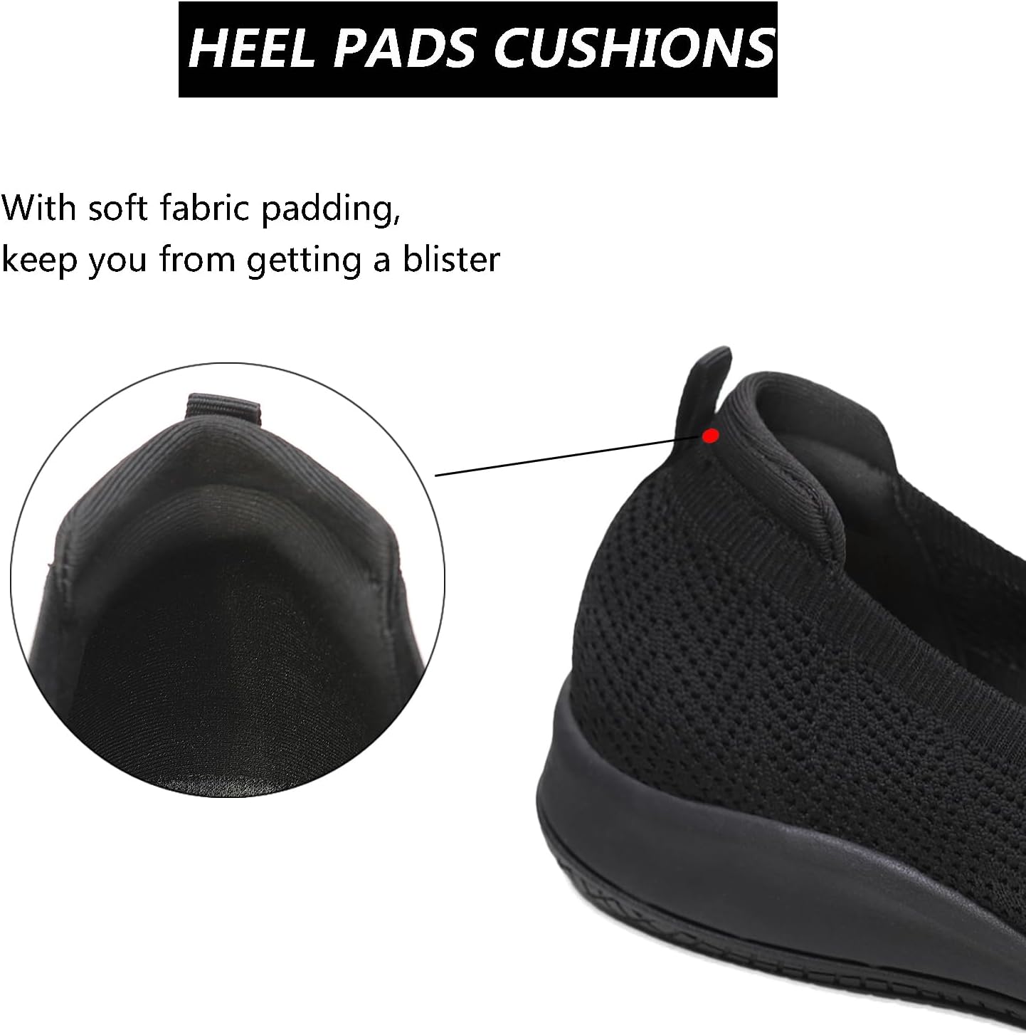 Women's Flats Slip On Go Walk Shoes for Women Comfortable Walking Sneakers Knit Low Wedge Dressy Ballet Shoes Zapatos para Mujer New Black