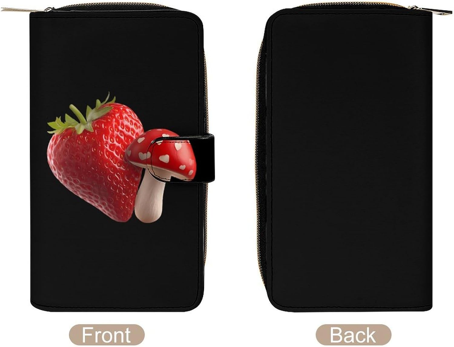 Strawberry And Mushroom Novelty Wallets Credit Card Holders Large Handheld Coin Pockets Wallet image 3