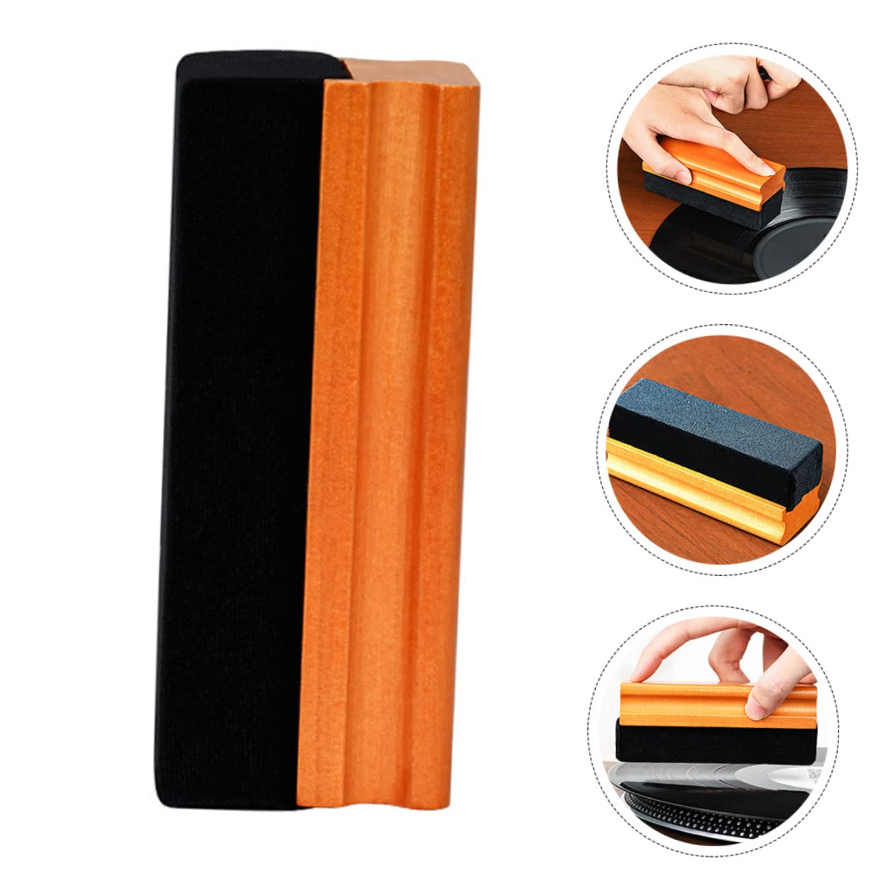 UPKOCH 3pezzi Spazzola Per Pulizia Vinili Antistatica Strumento Per La Manutenzione Dei Dischi Vinile Rimuove Polvere e Detriti Materiale Sicuro e Resistente Perfetta Per Conservare Tuoi